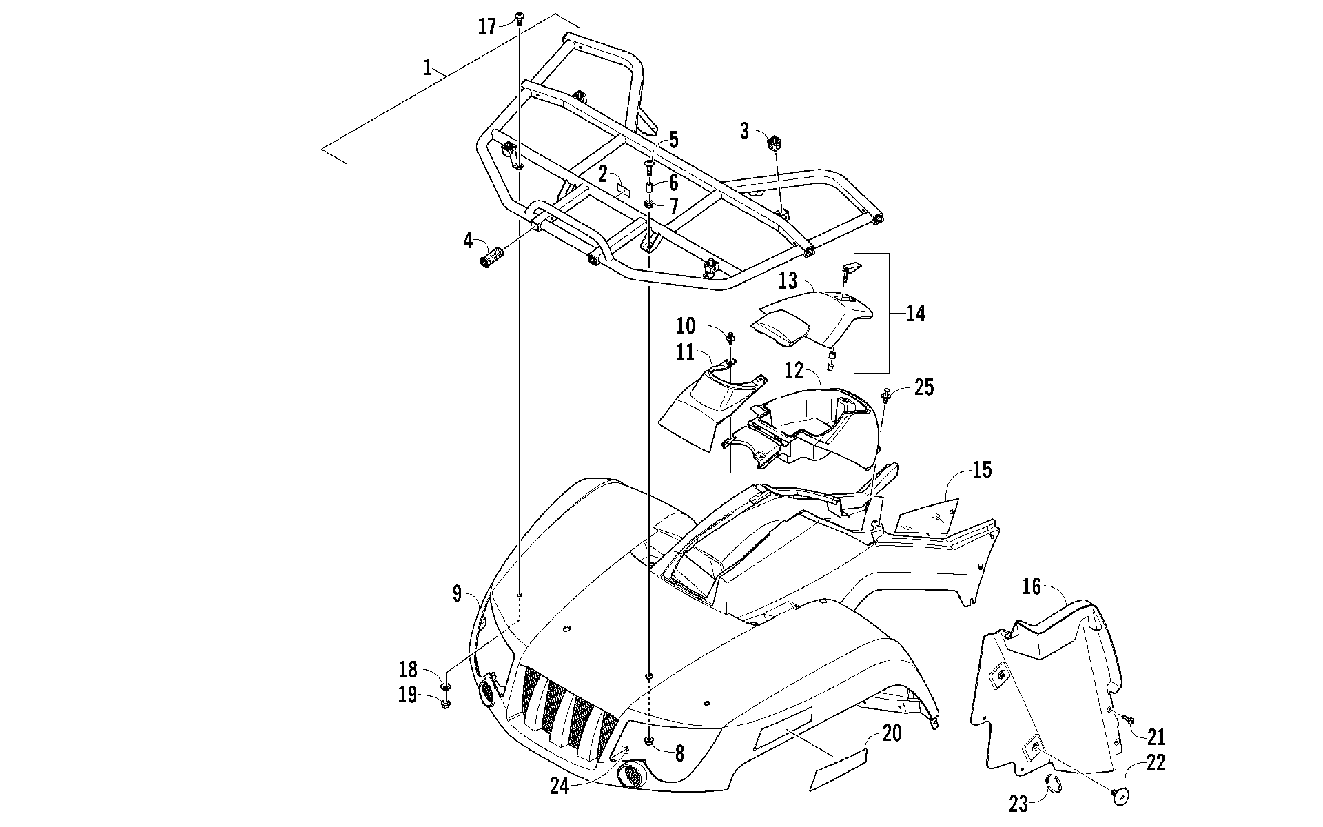 Передняя часть BODY PANEL ASSEMBLY [83790]