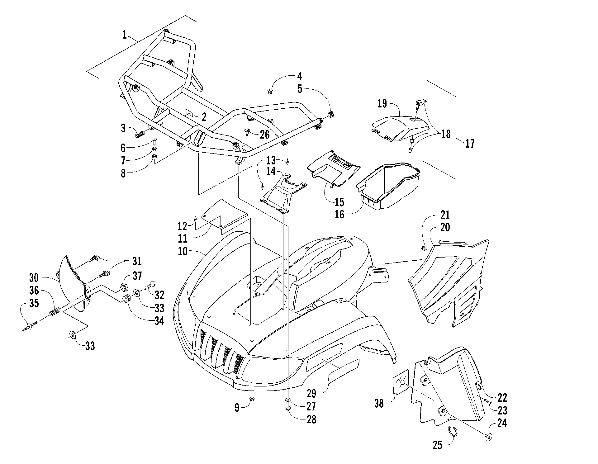 Передняя часть BODY PANEL ASSEMBLY [85839]