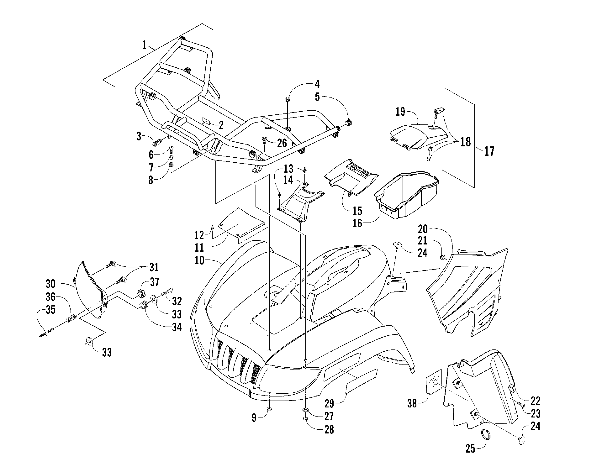 Передняя часть BODY PANEL ASSEMBLY [85884]