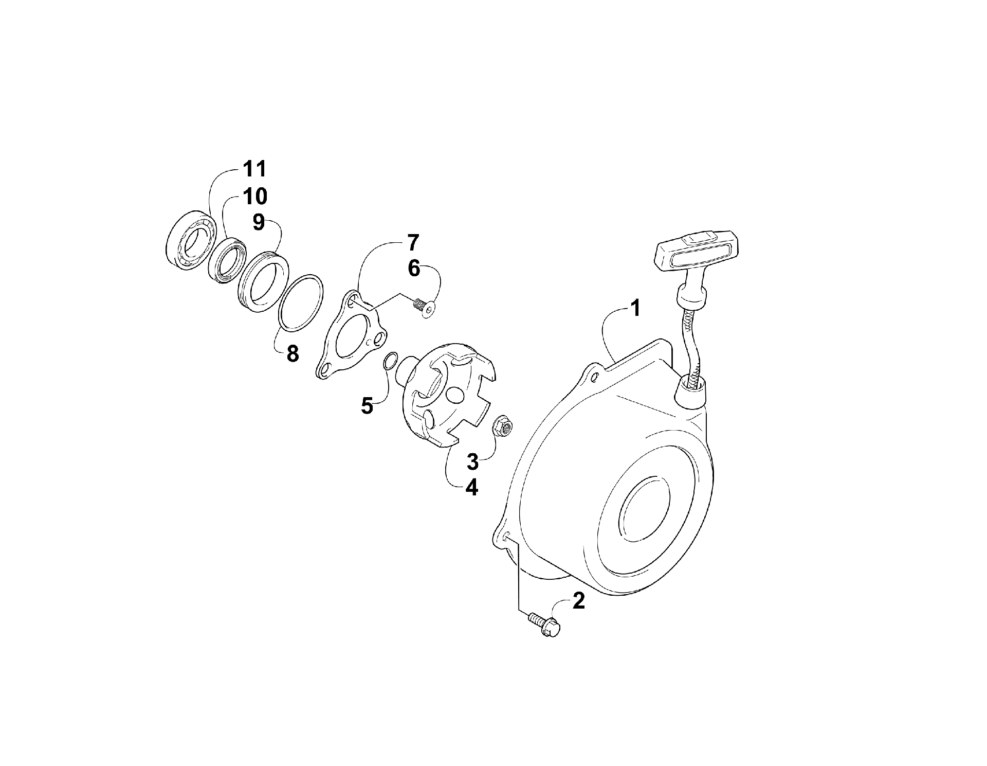 Ручной стартер STARTER ASSEMBLY (Up to VIN: 4UF07ATV07T244421) [87308]