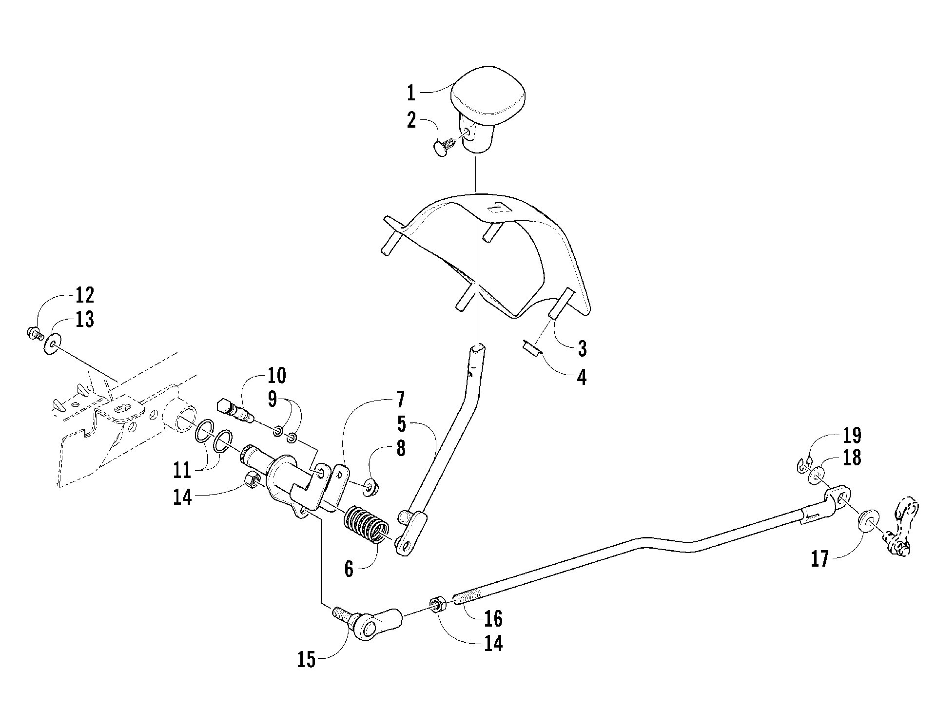 Задняя передача SHIFT LEVER ASSEMBLY [87126]