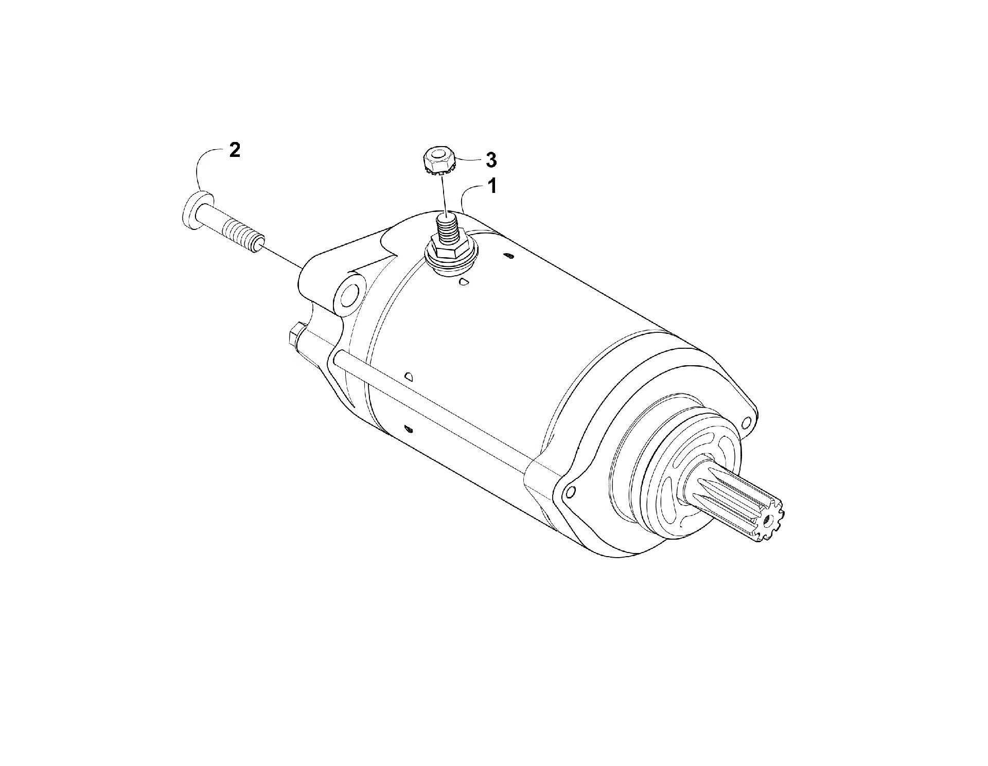 Стартер ASSEMBLY (Up to VIN: 4UF07ATV97T270001) [85849]