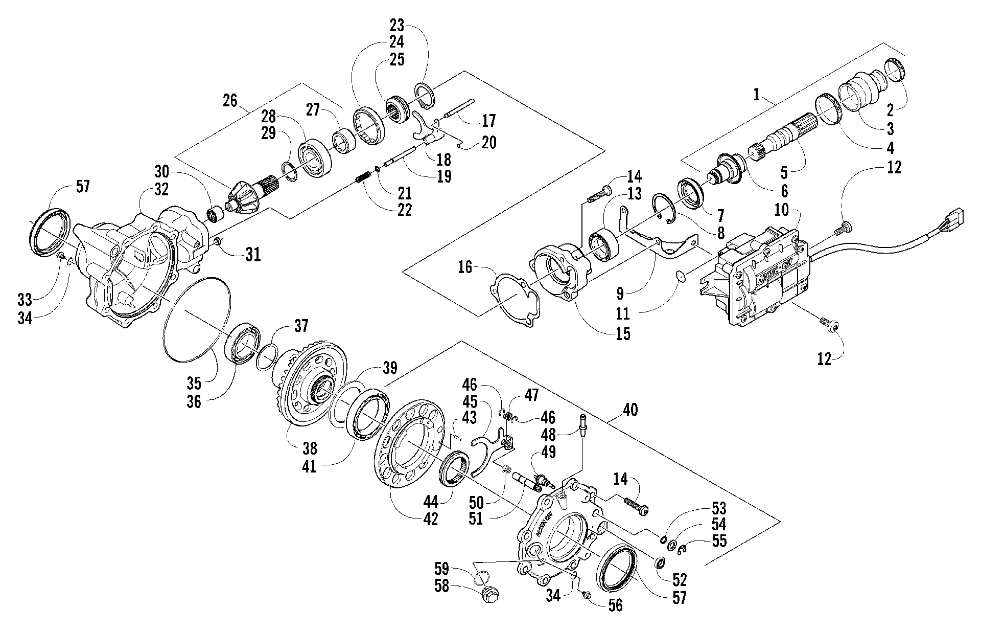 Передняя часть DRIVE GEARCASE ASSEMBLY [81184]