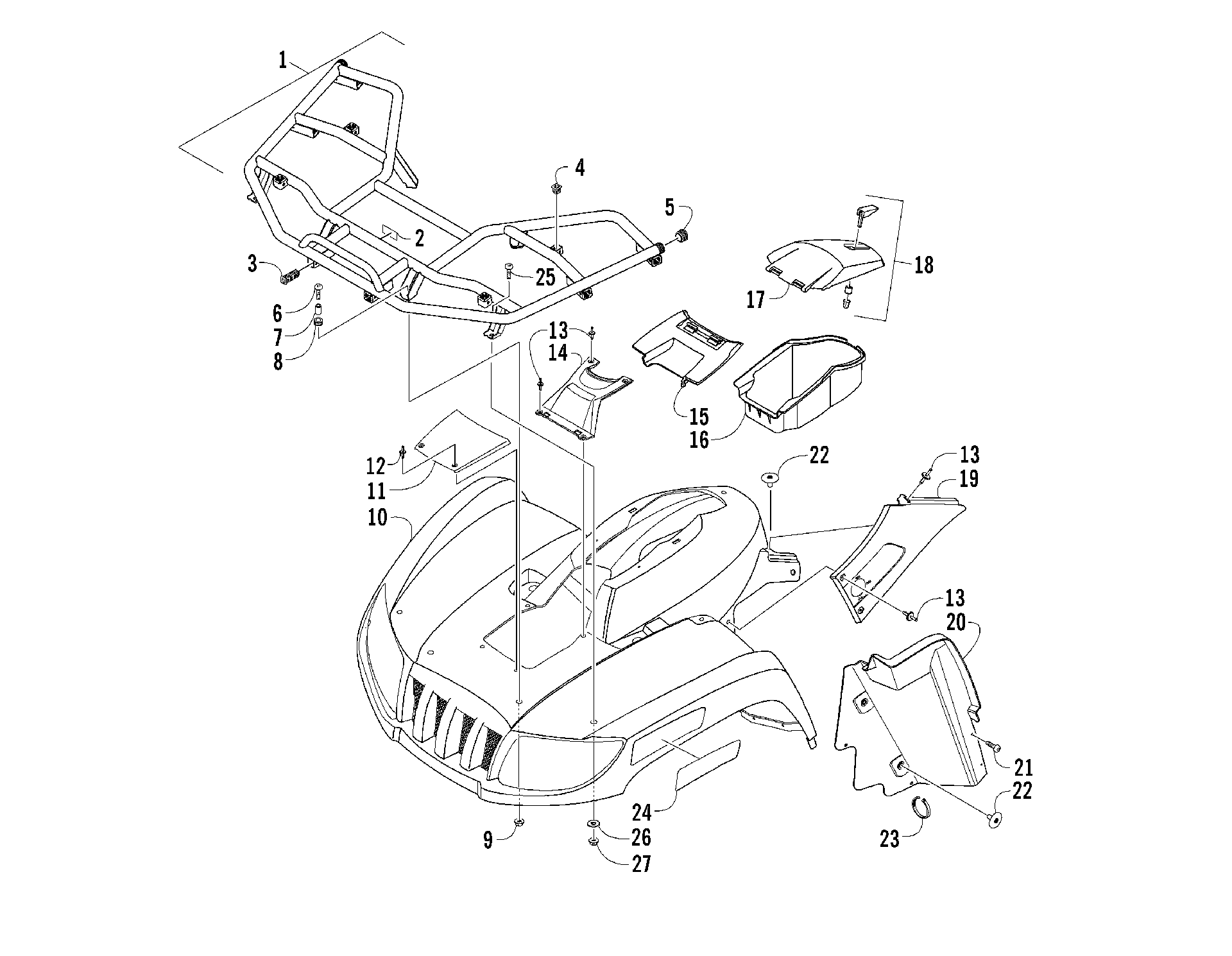 Передняя часть BODY PANEL ASSEMBLY [84052]