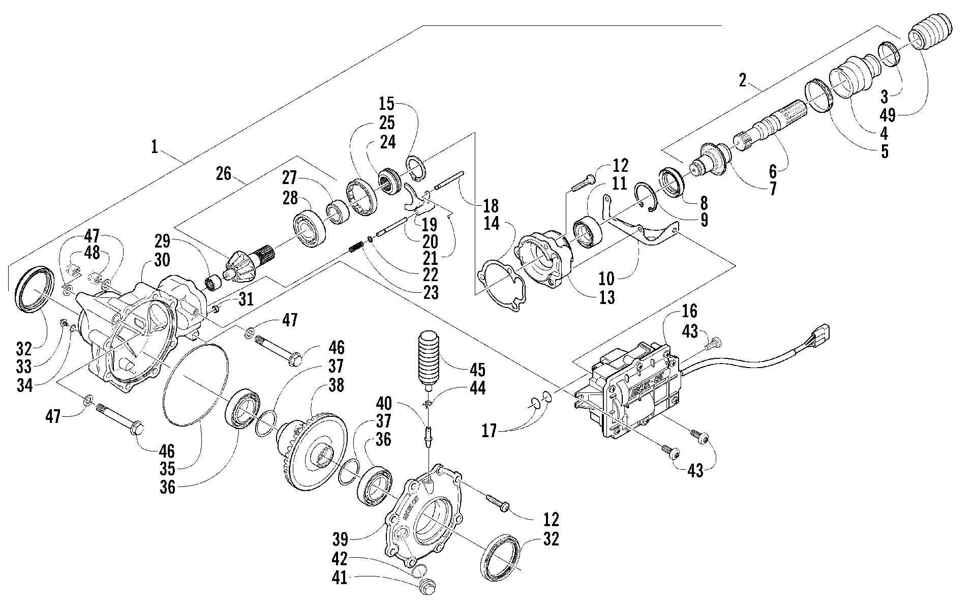 Передняя часть DRIVE GEARCASE ASSEMBLY [84503]