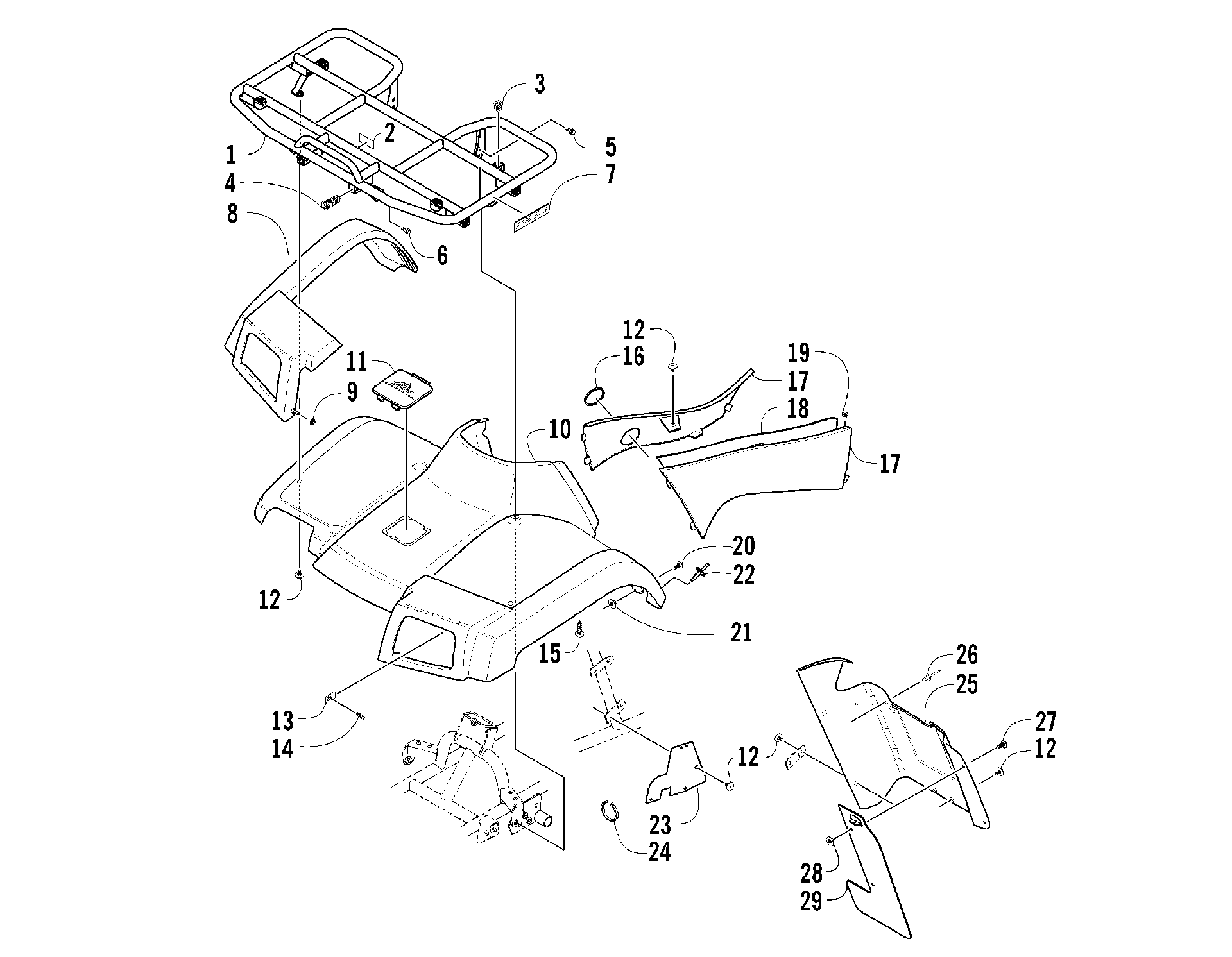 Передняя часть BODY PANEL ASSEMBLY [81209]
