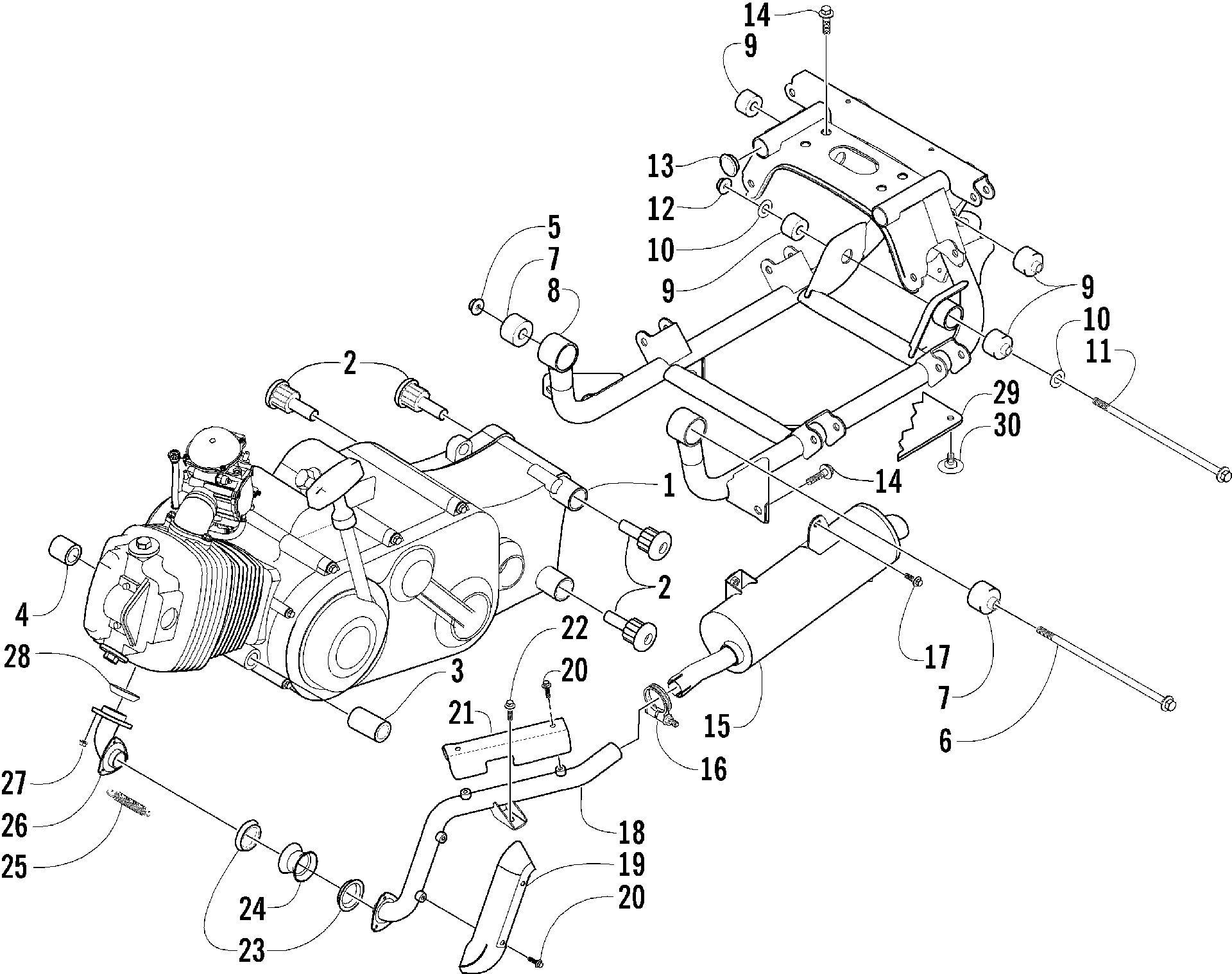 Двигатель AND RELATED PARTS [77953]