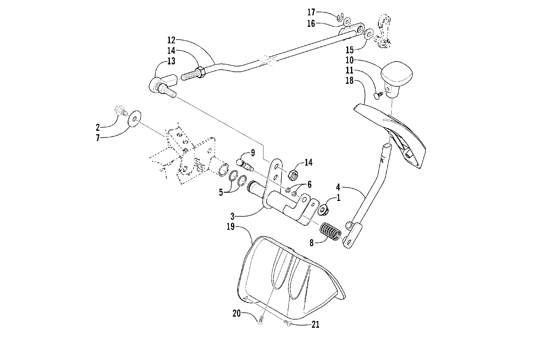 Задняя передача SHIFT LEVER ASSEMBLY [83088]