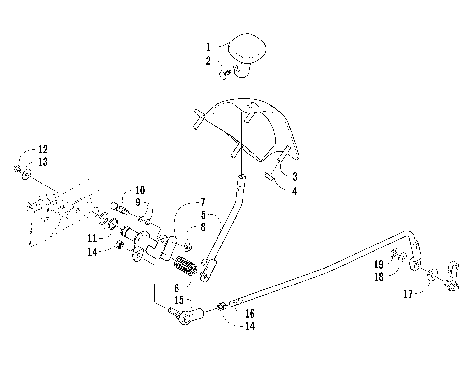 Задняя передача SHIFT LEVER ASSEMBLY [83259]
