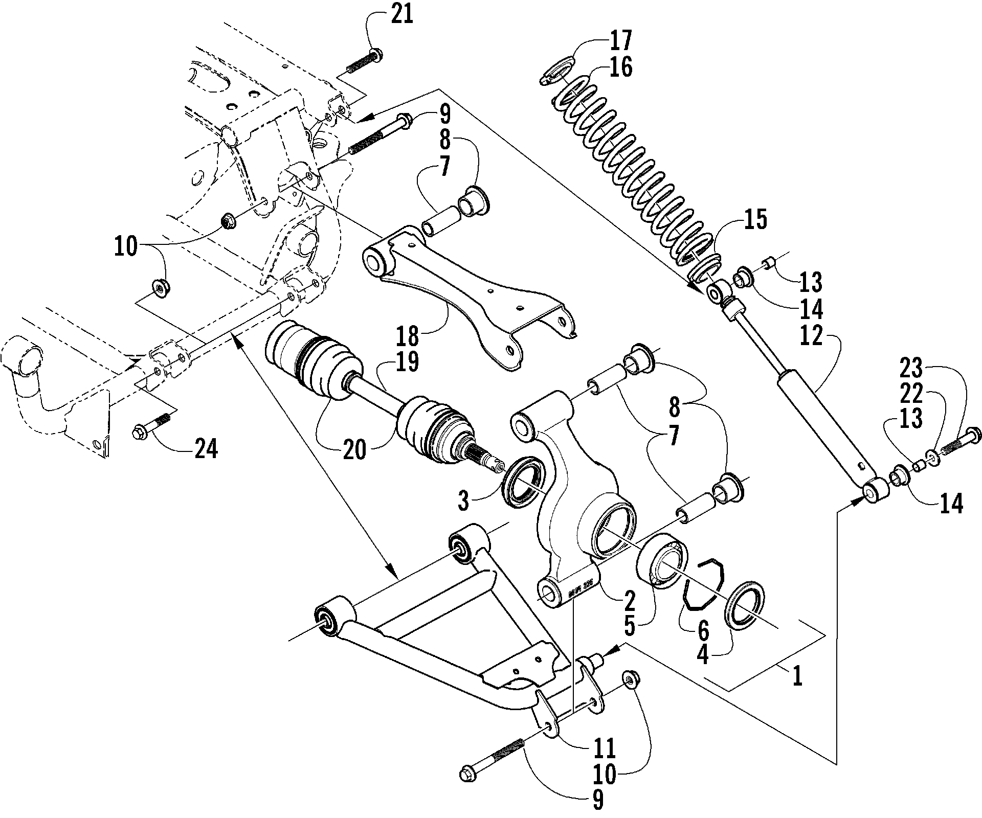 Задняя подвеска ASSEMBLY [77802]
