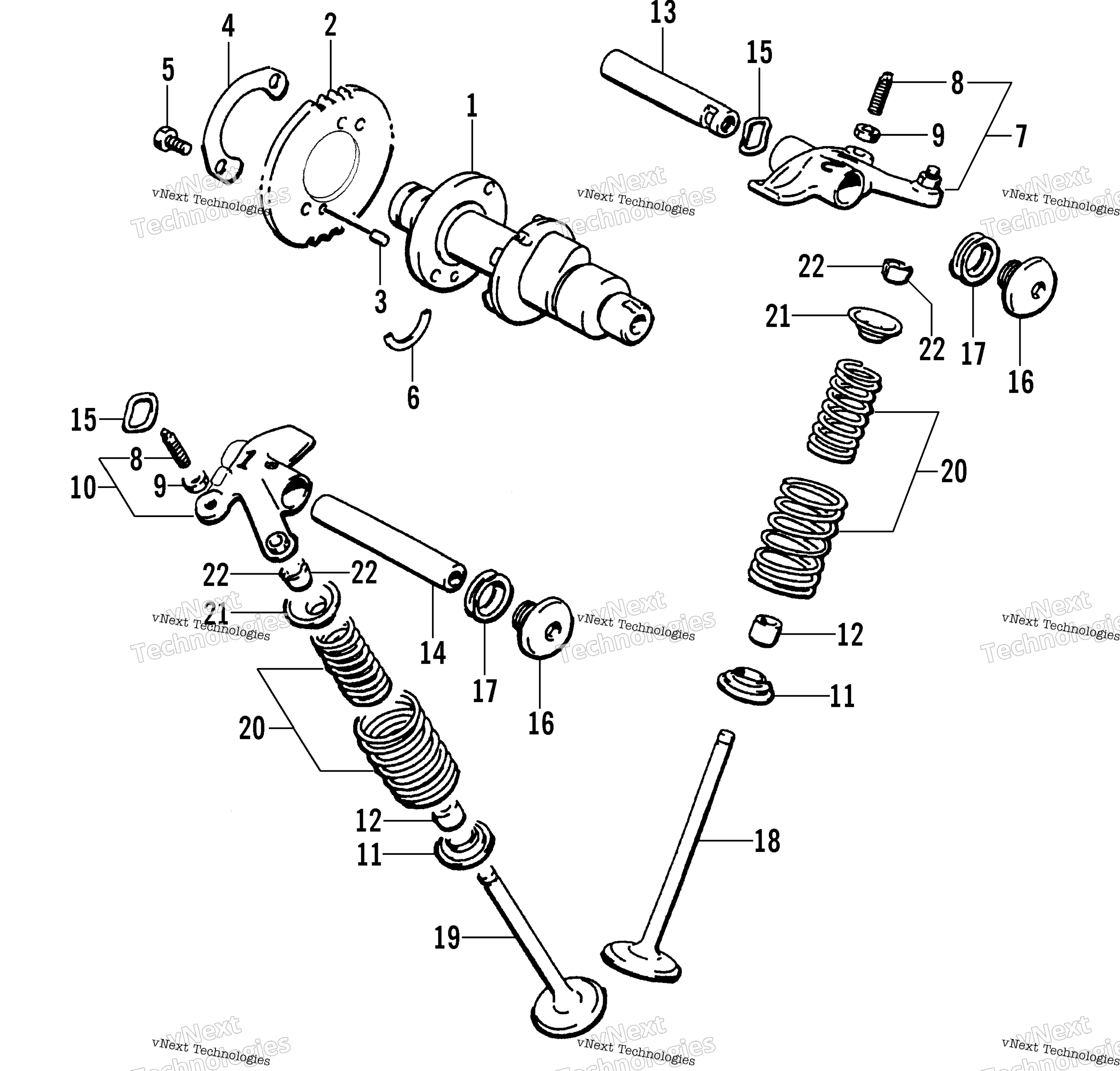 CAMSHAFT / клапан узел
