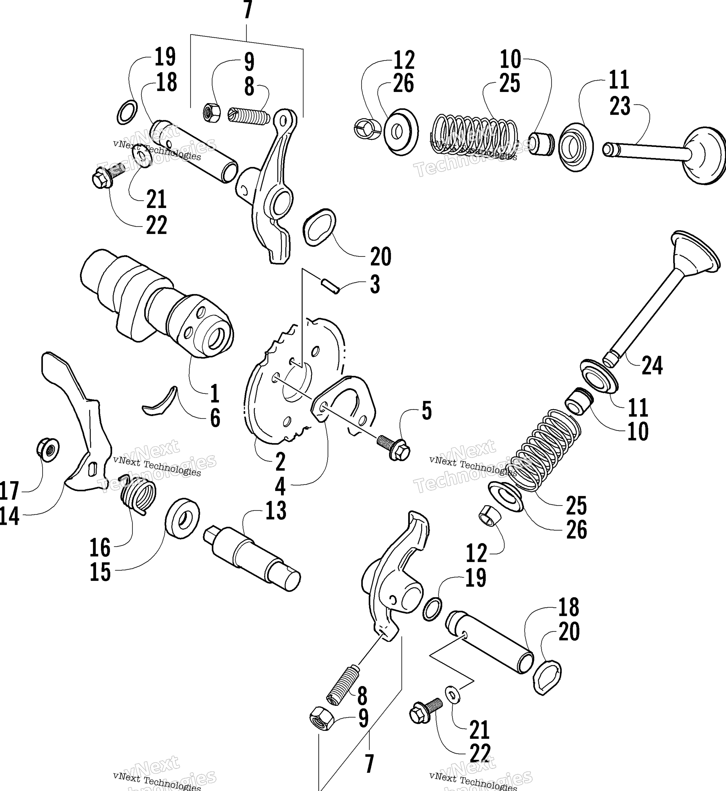 CAMSHAFT / клапан узел