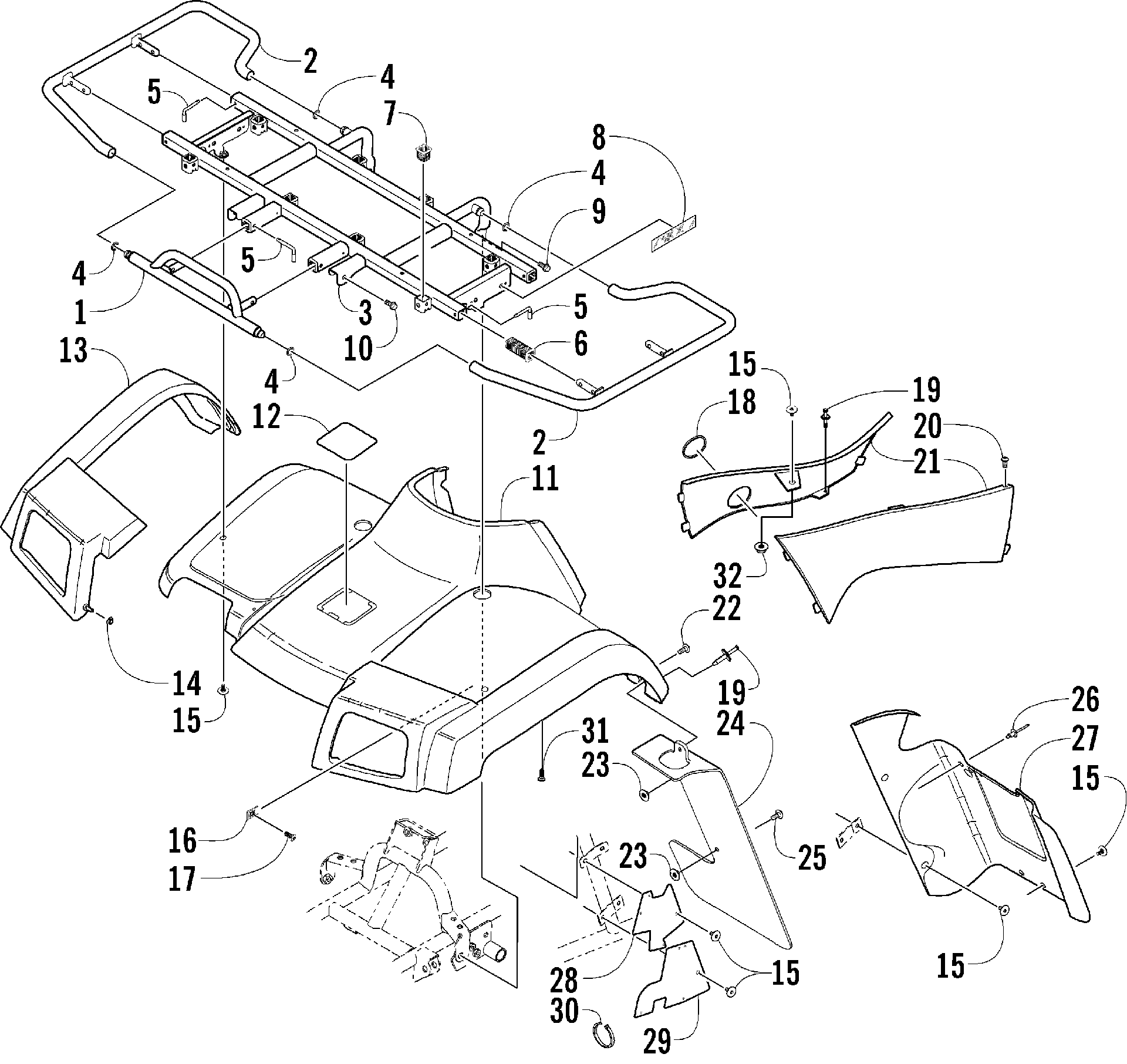 Передняя часть BODY PANEL ASSEMBLY [78704]