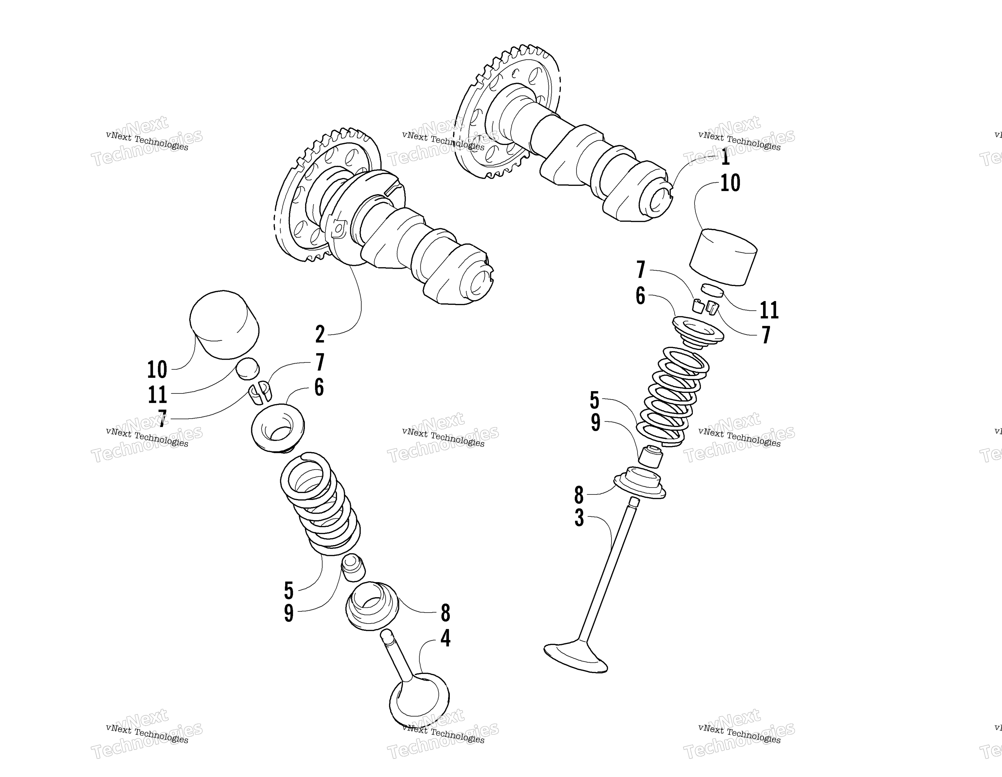 CAMSHAFT / клапан узел