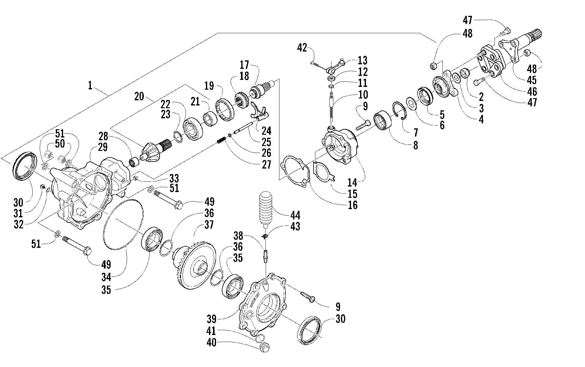 Передняя часть DRIVE GEARCASE ASSEMBLY [60149]