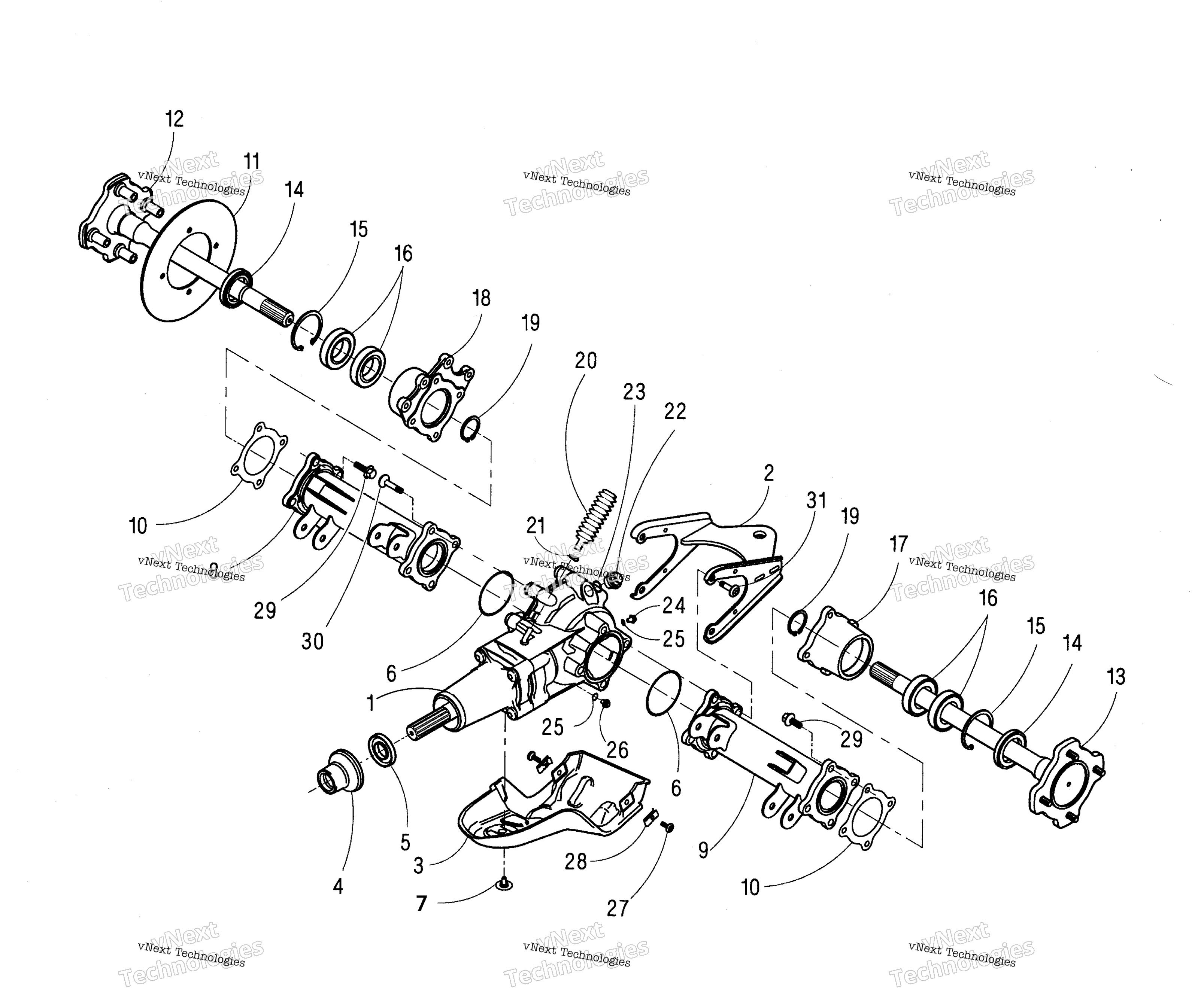 задний мост Assy (4X4) (Vin 4Uf00at86yt311796 & Up)