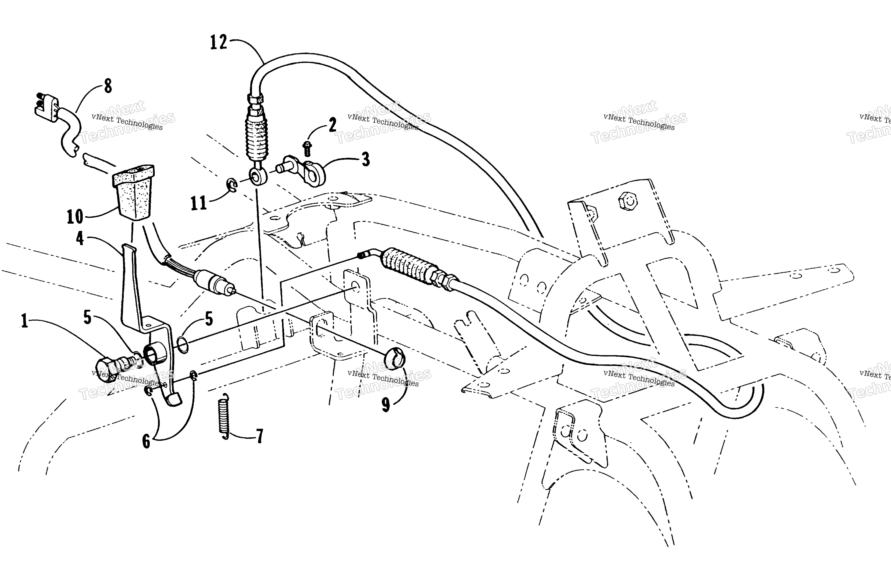 Задняя передача SHIFT LEVER ASSEMBLY