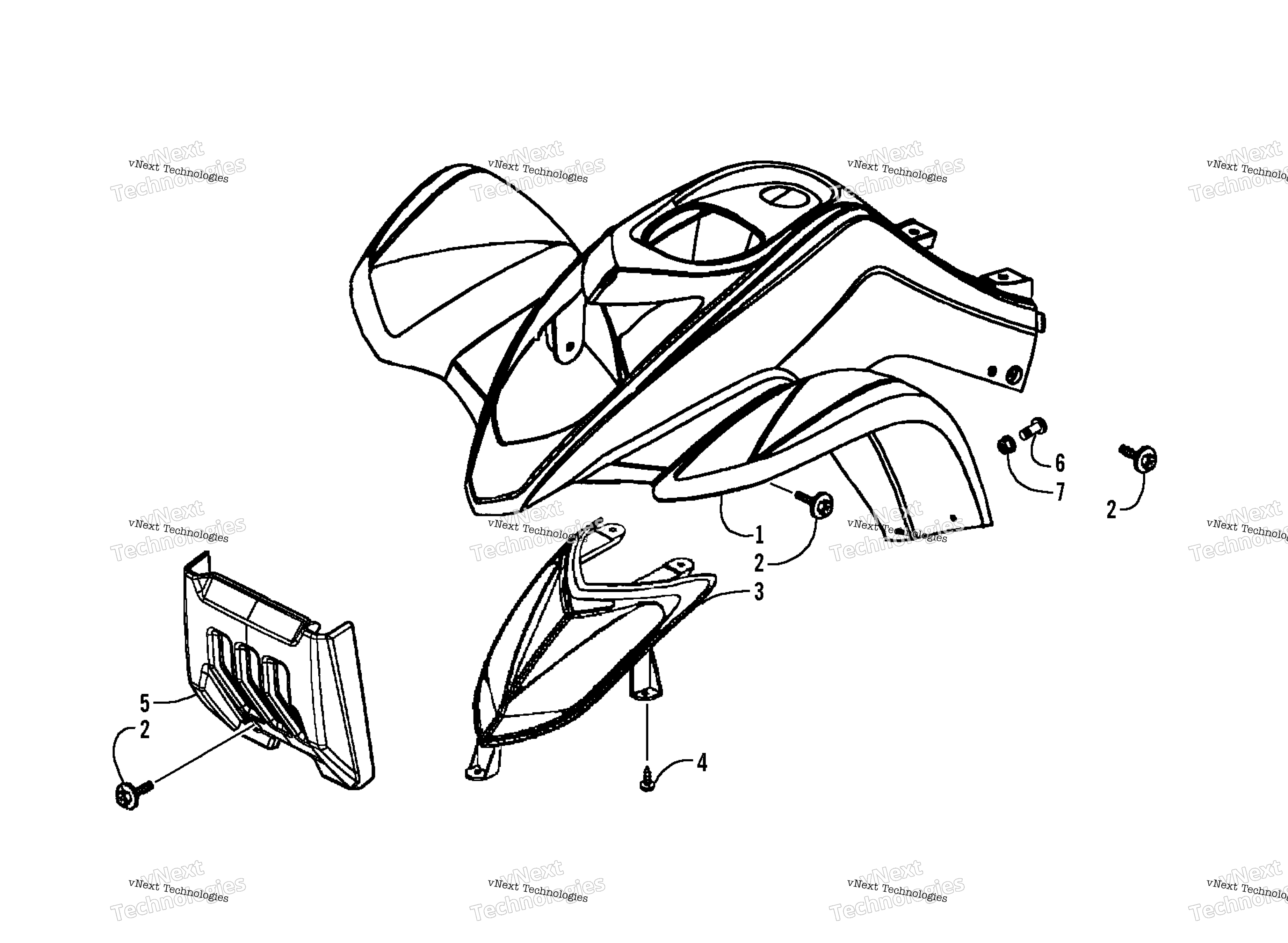 Передняя часть BODY PANEL ASSEMBLY