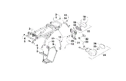 REAR FRAME, TAILLIGHT, AND RELATED PARTS ASSEMBLY [301384]