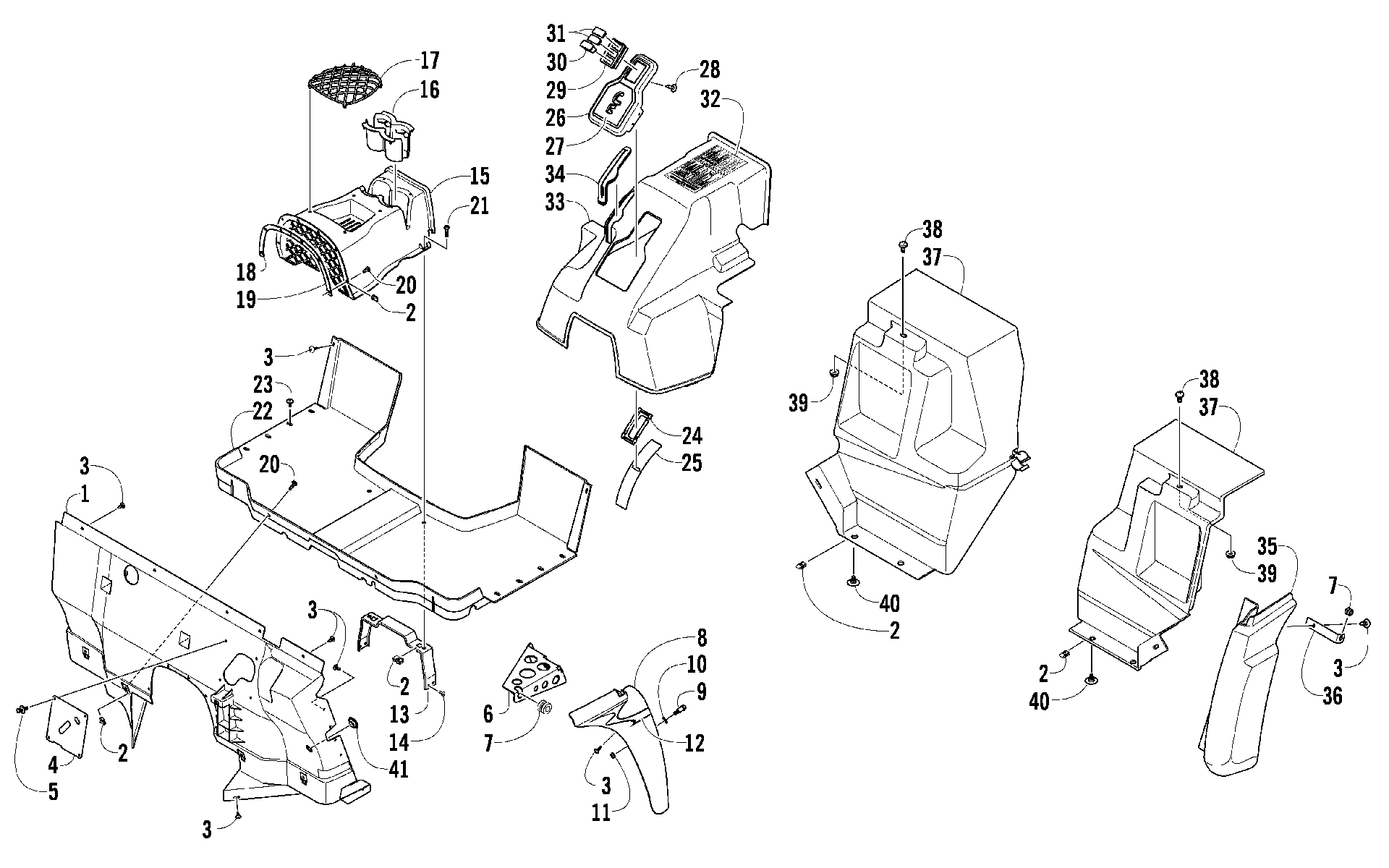 Консоль AND FLOOR PANEL ASSEMBLY [90810]
