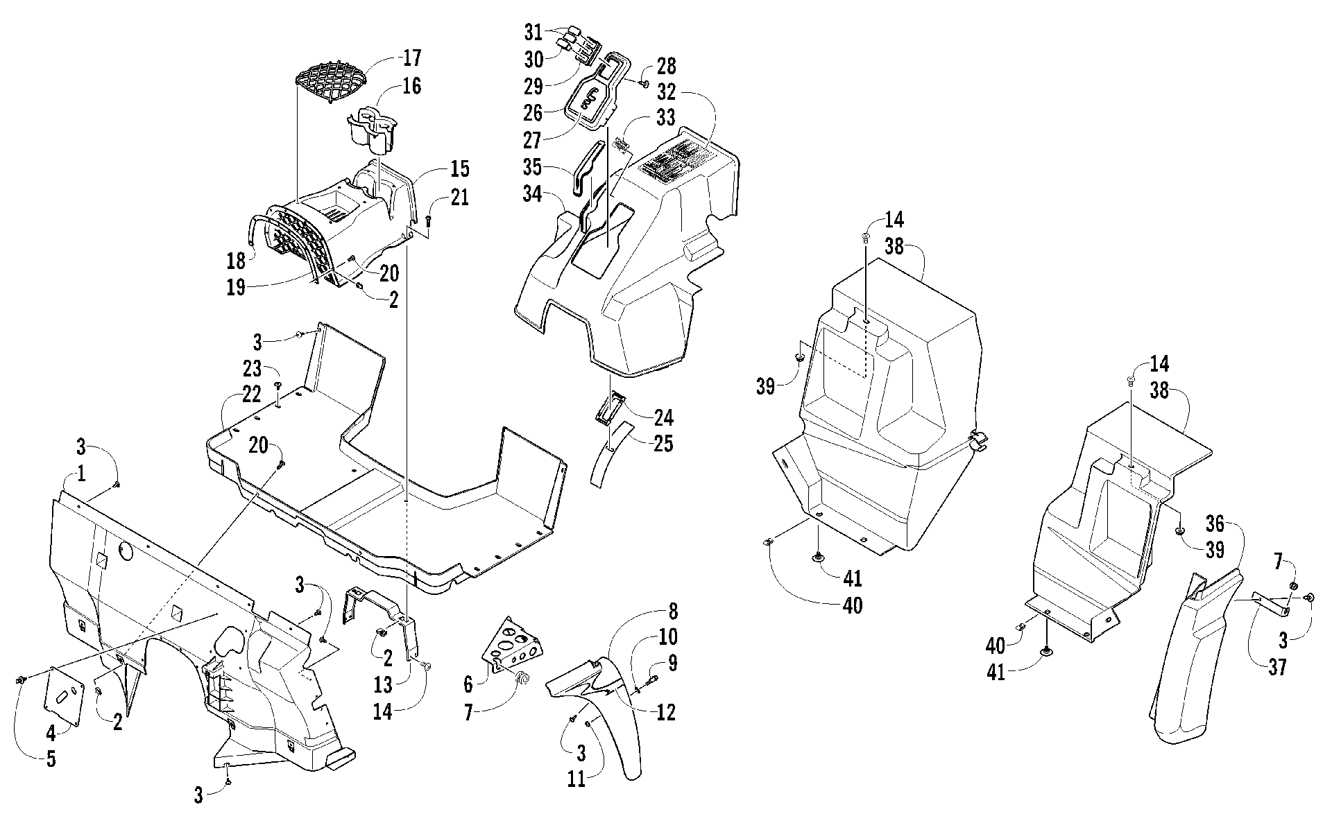 Консоль AND FLOOR PANEL ASSEMBLY [92598]