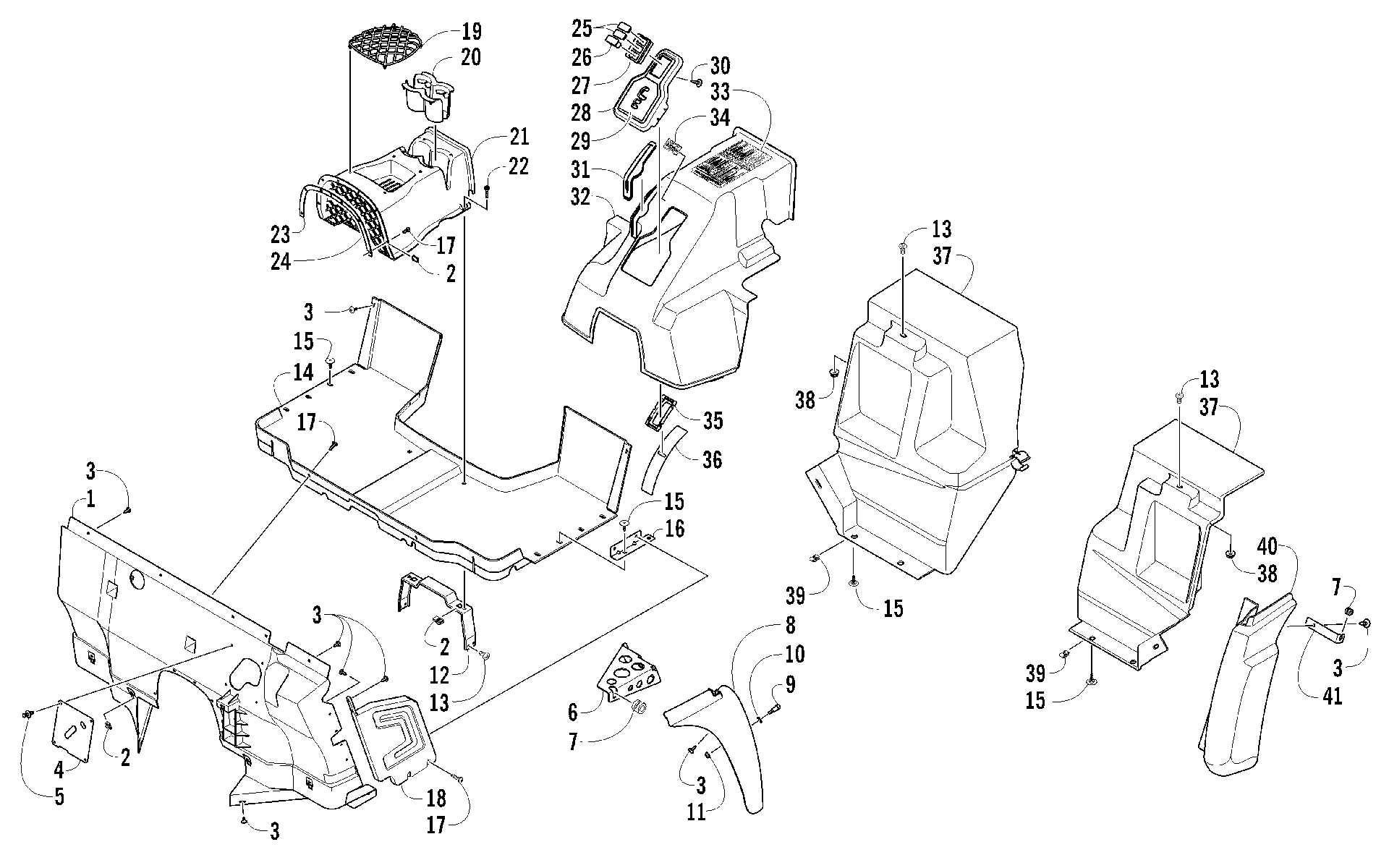 Консоль AND FLOOR PANEL ASSEMBLY [93986]