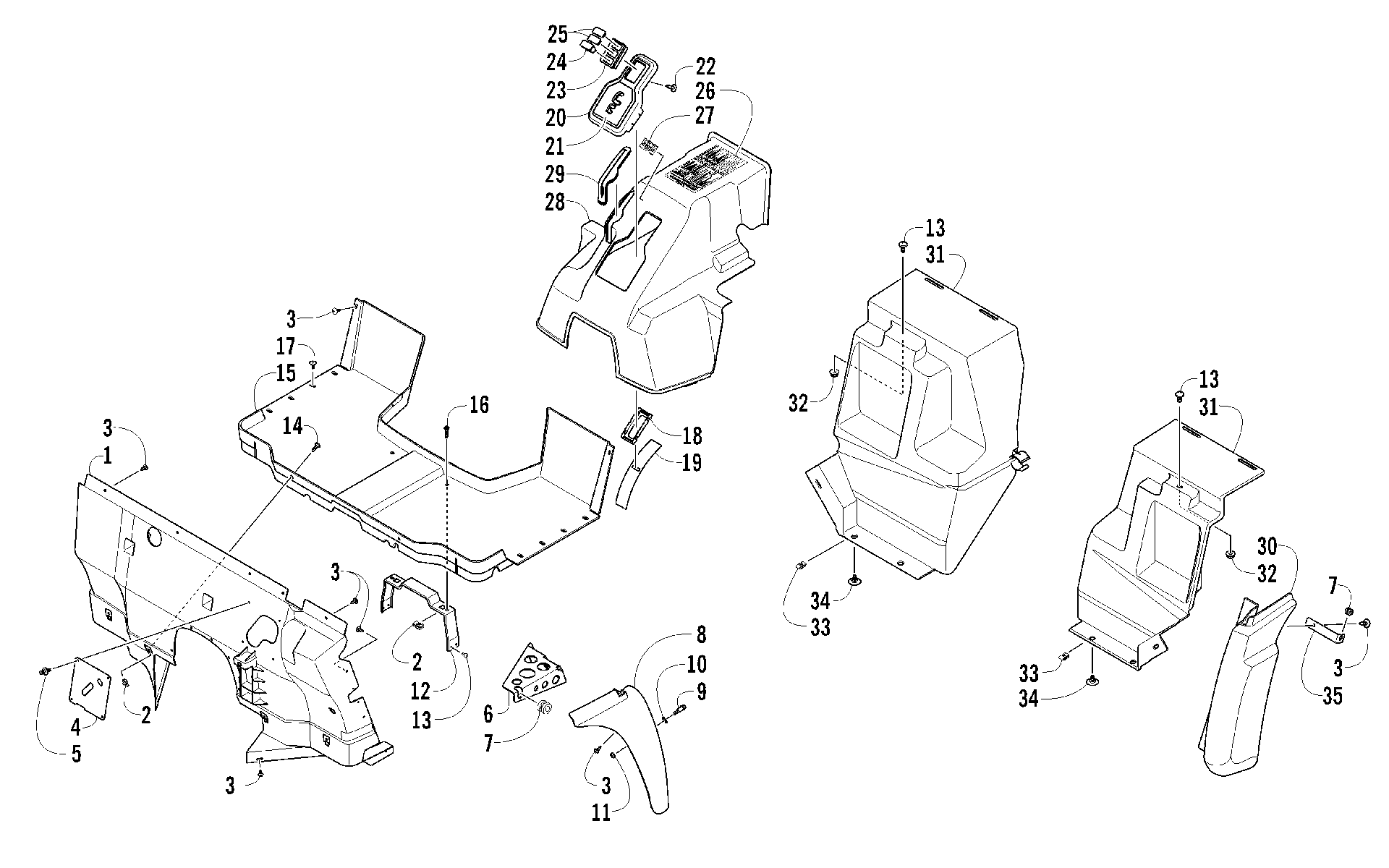 Консоль AND FLOOR PANEL ASSEMBLY [92494]