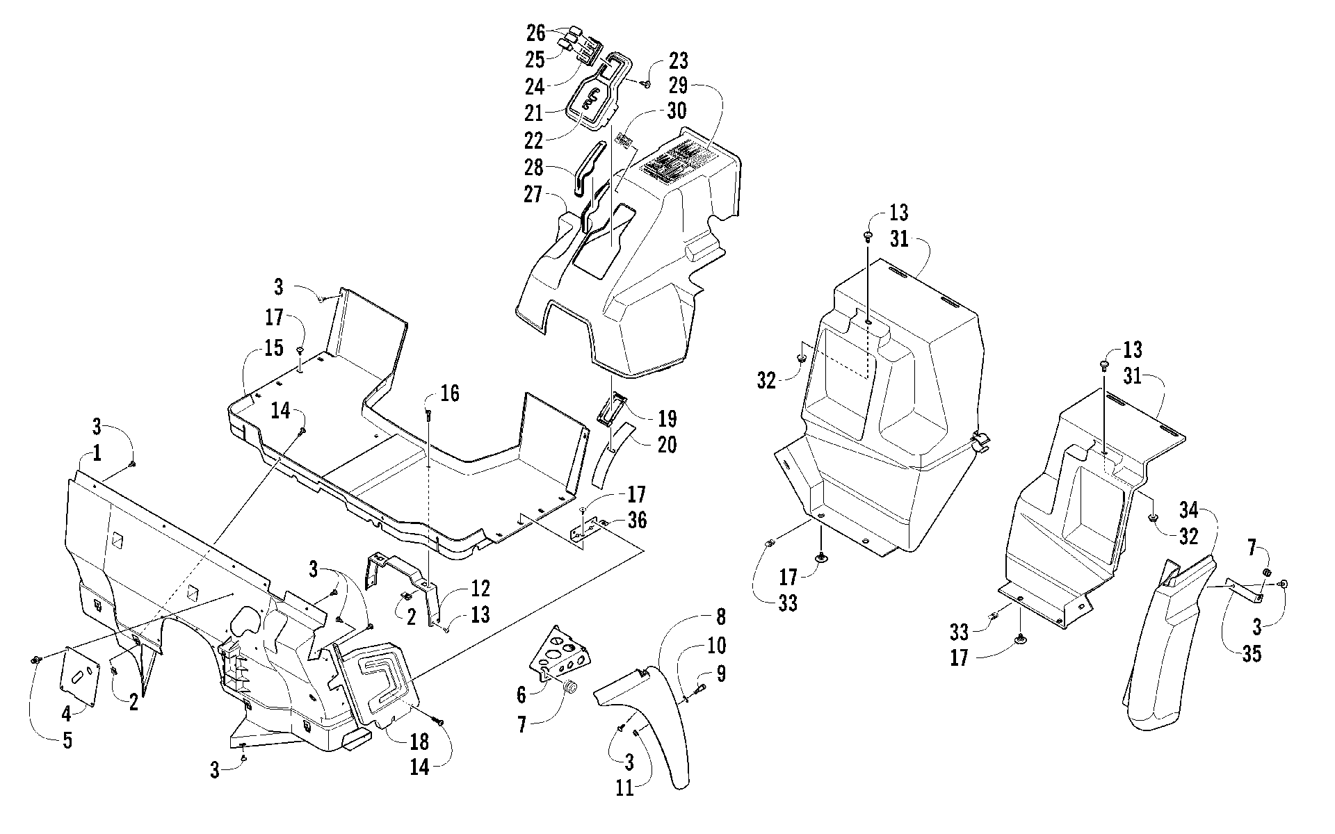 Консоль AND FLOOR PANEL ASSEMBLY [93232]