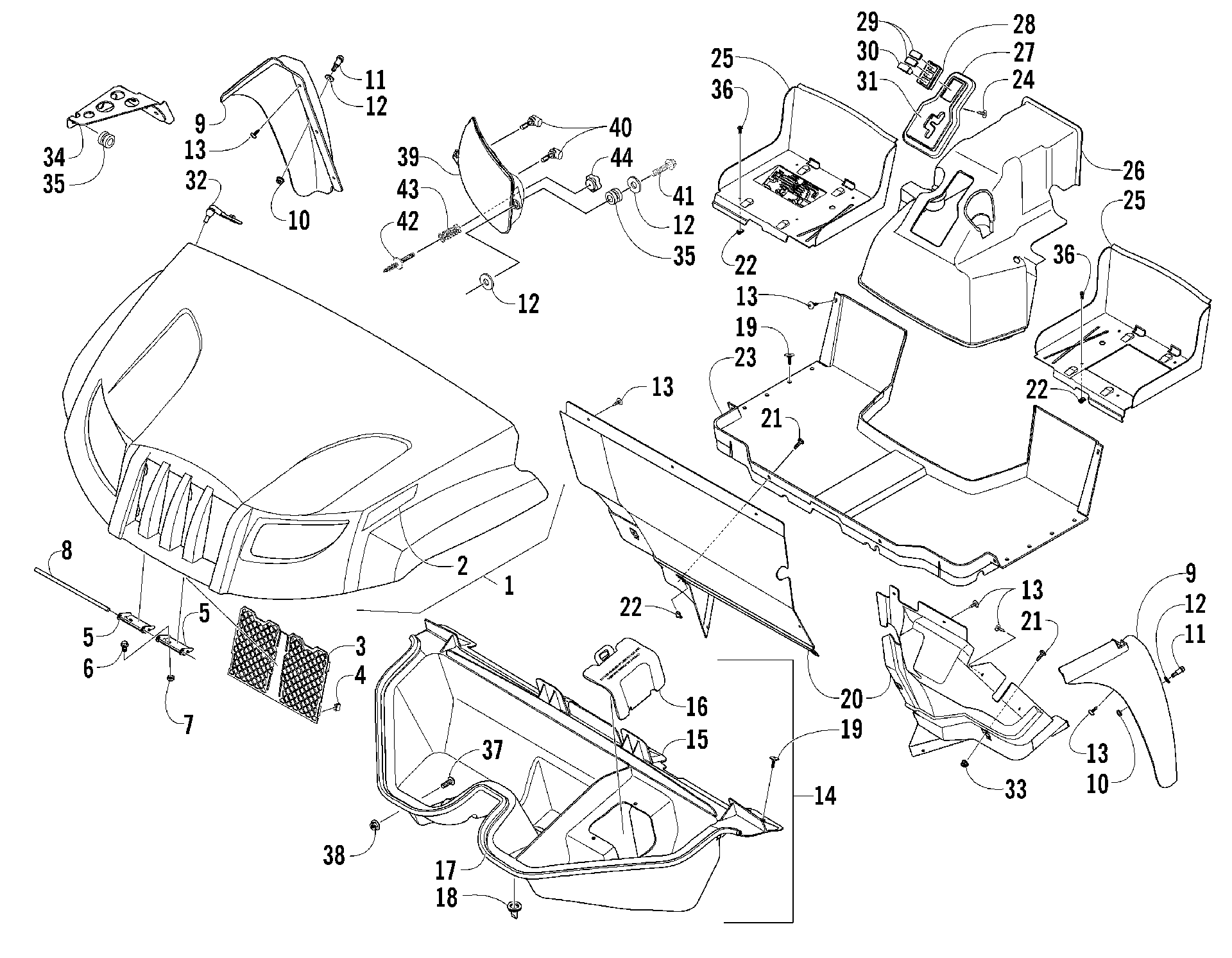 Передняя часть BODY PANEL ASSEMBLY [88922]