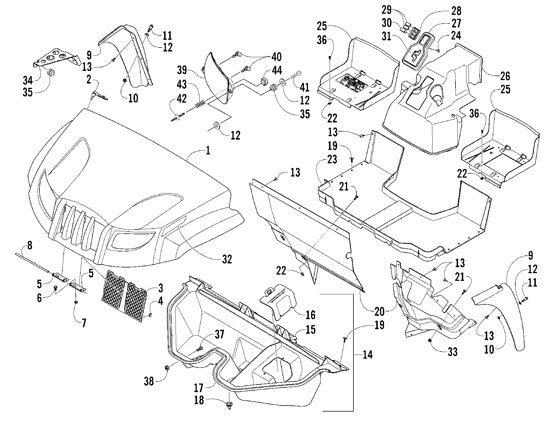 Передняя часть BODY PANEL ASSEMBLY [85945]