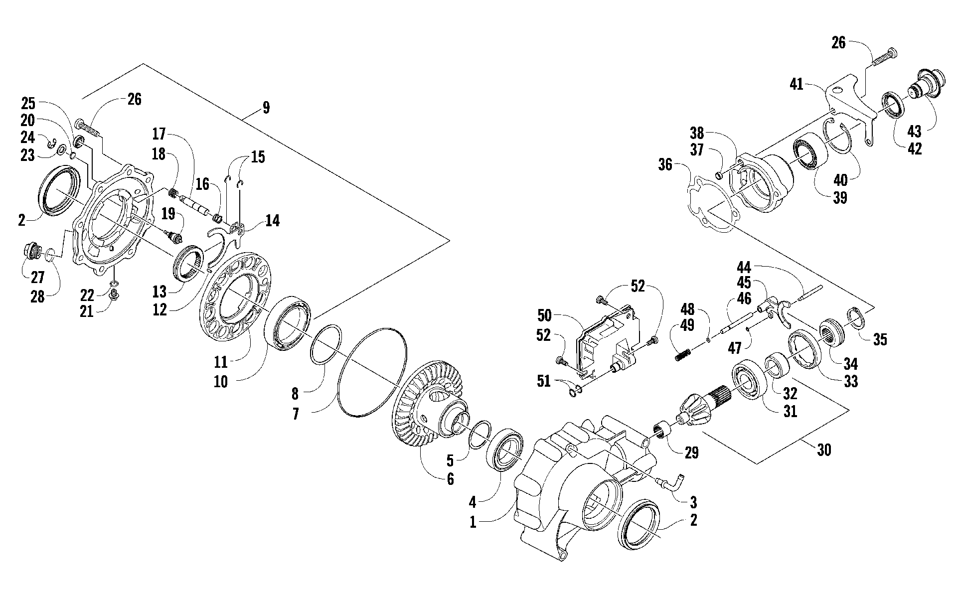 Передняя часть DRIVE GEARCASE ASSEMBLY [85994]