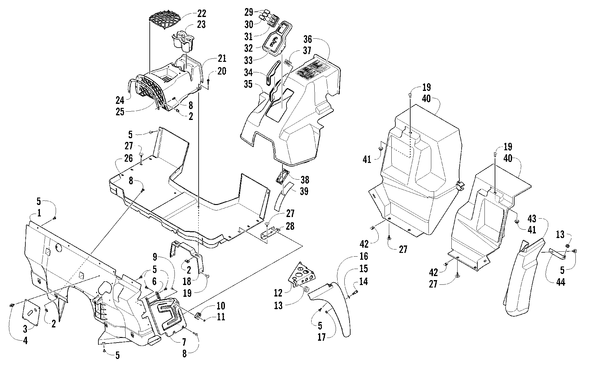 Консоль AND FLOOR PANEL ASSEMBLY [94913]