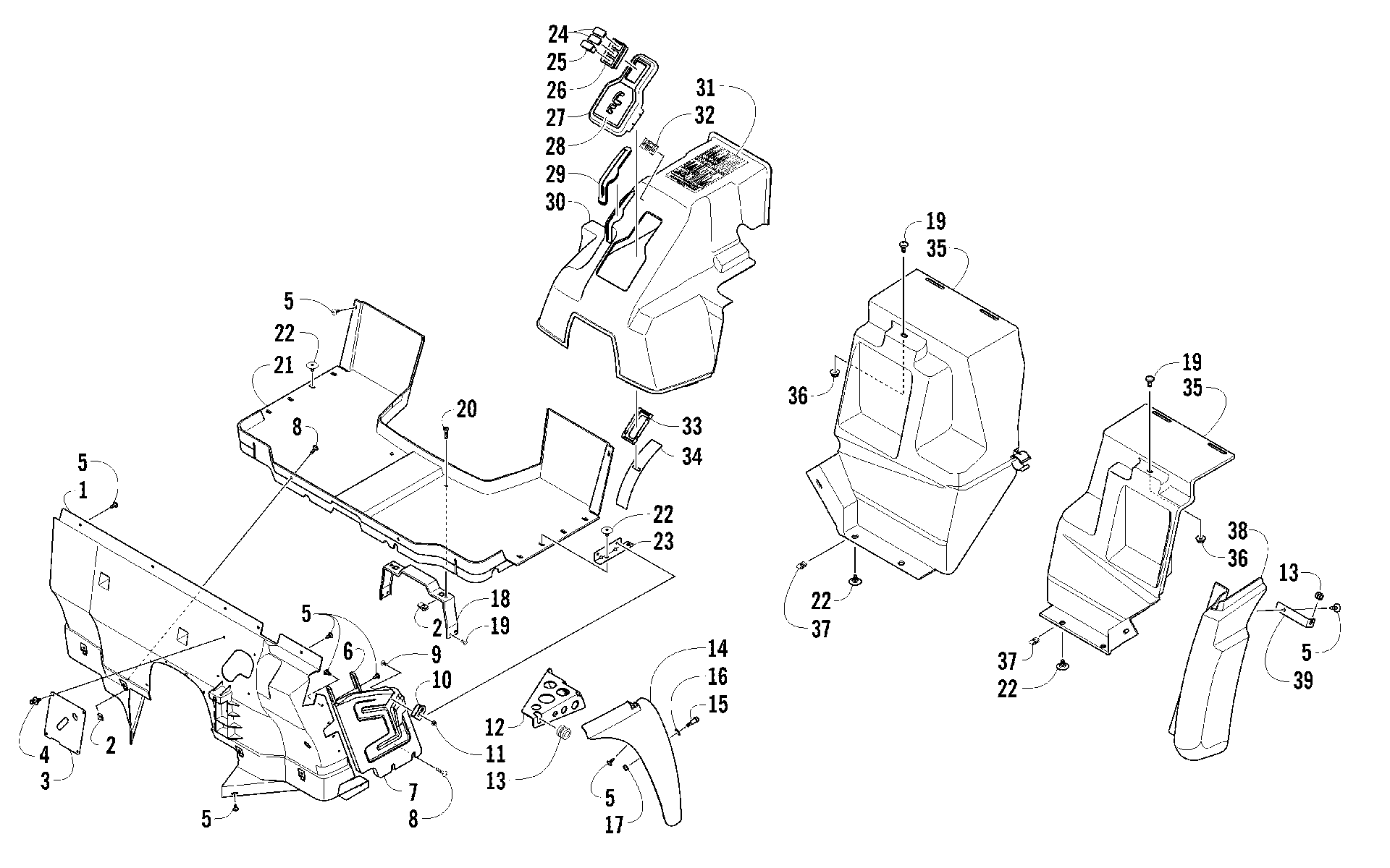 Консоль AND FLOOR PANEL ASSEMBLY [97437]