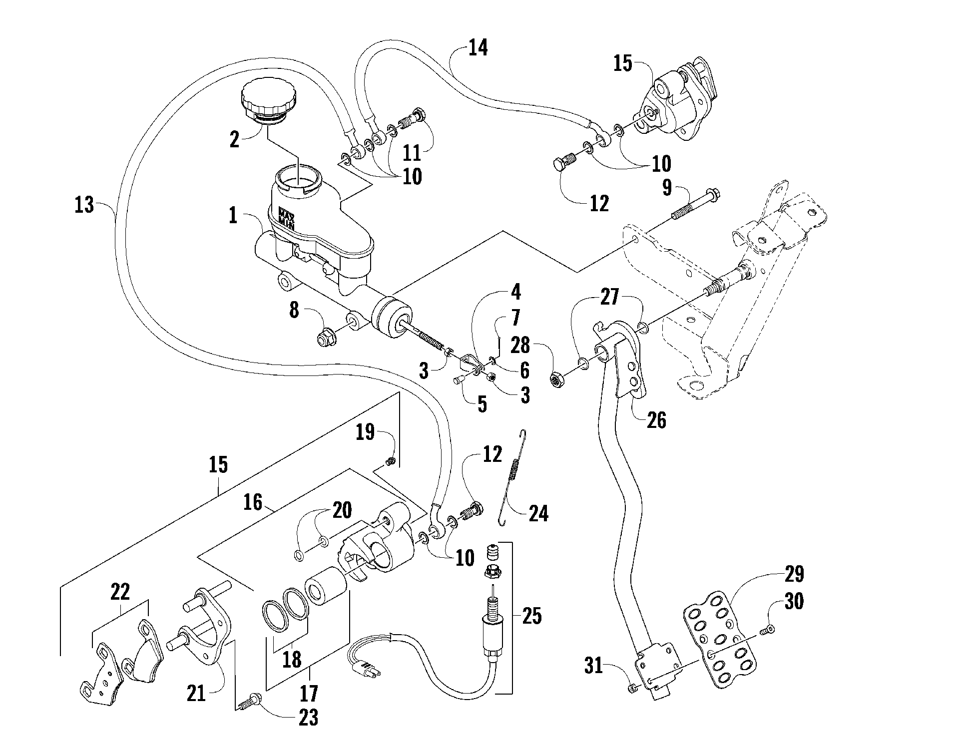 Hydraulic тормоз ASSEMBLY [88910]
