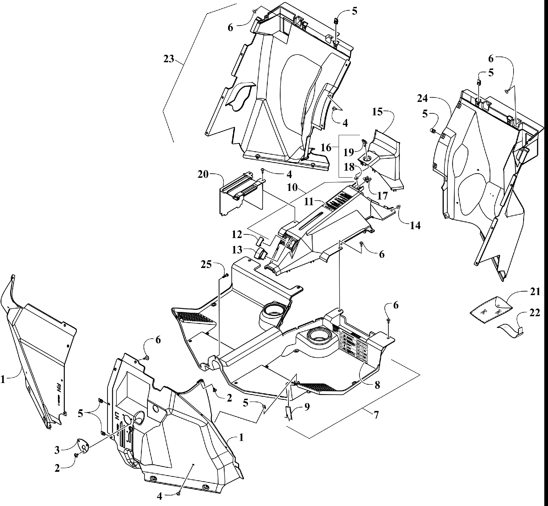 Консоль AND FLOOR PANEL ASSEMBLY [300002]