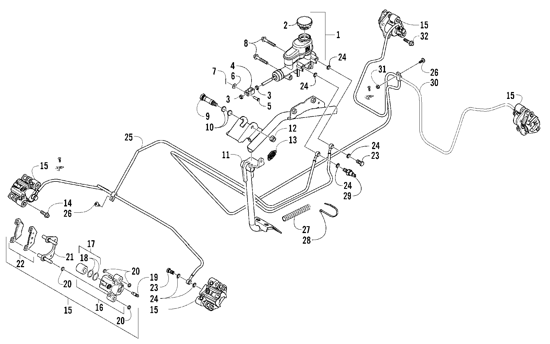 Hydraulic тормоз ASSEMBLY [98631]