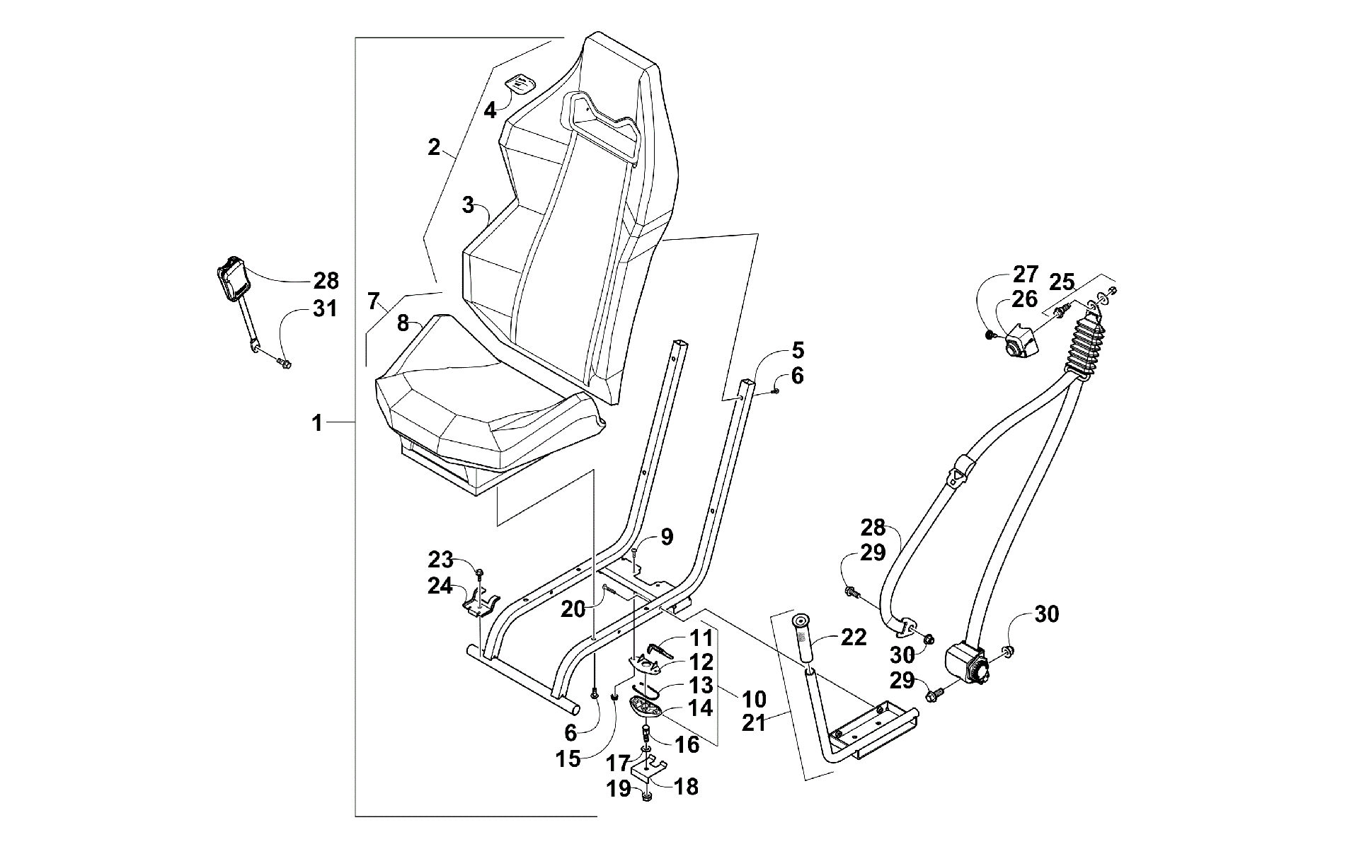 Передняя часть SEAT ASSEMBLY [300447]