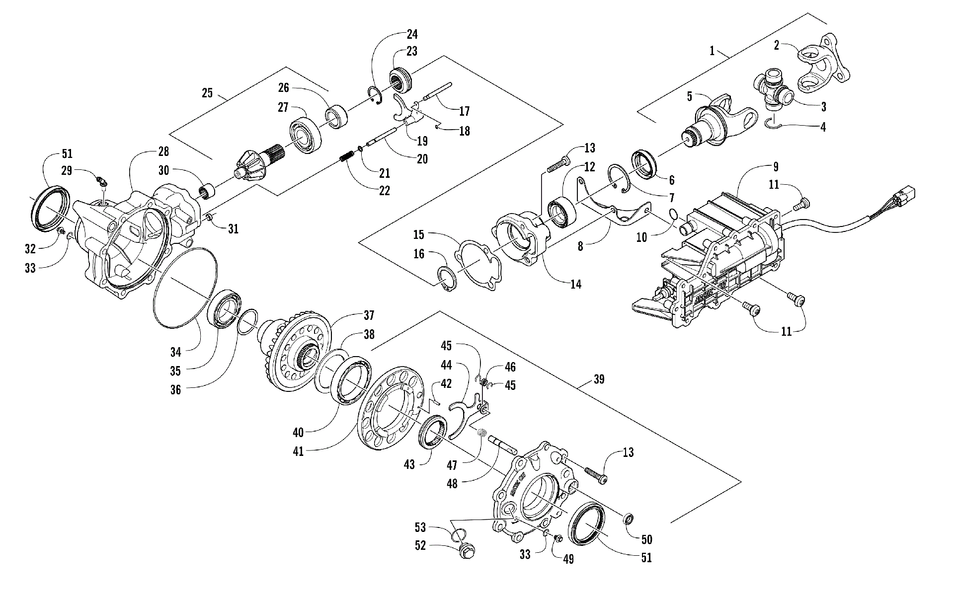 Передняя часть DRIVE GEARCASE ASSEMBLY [300258]