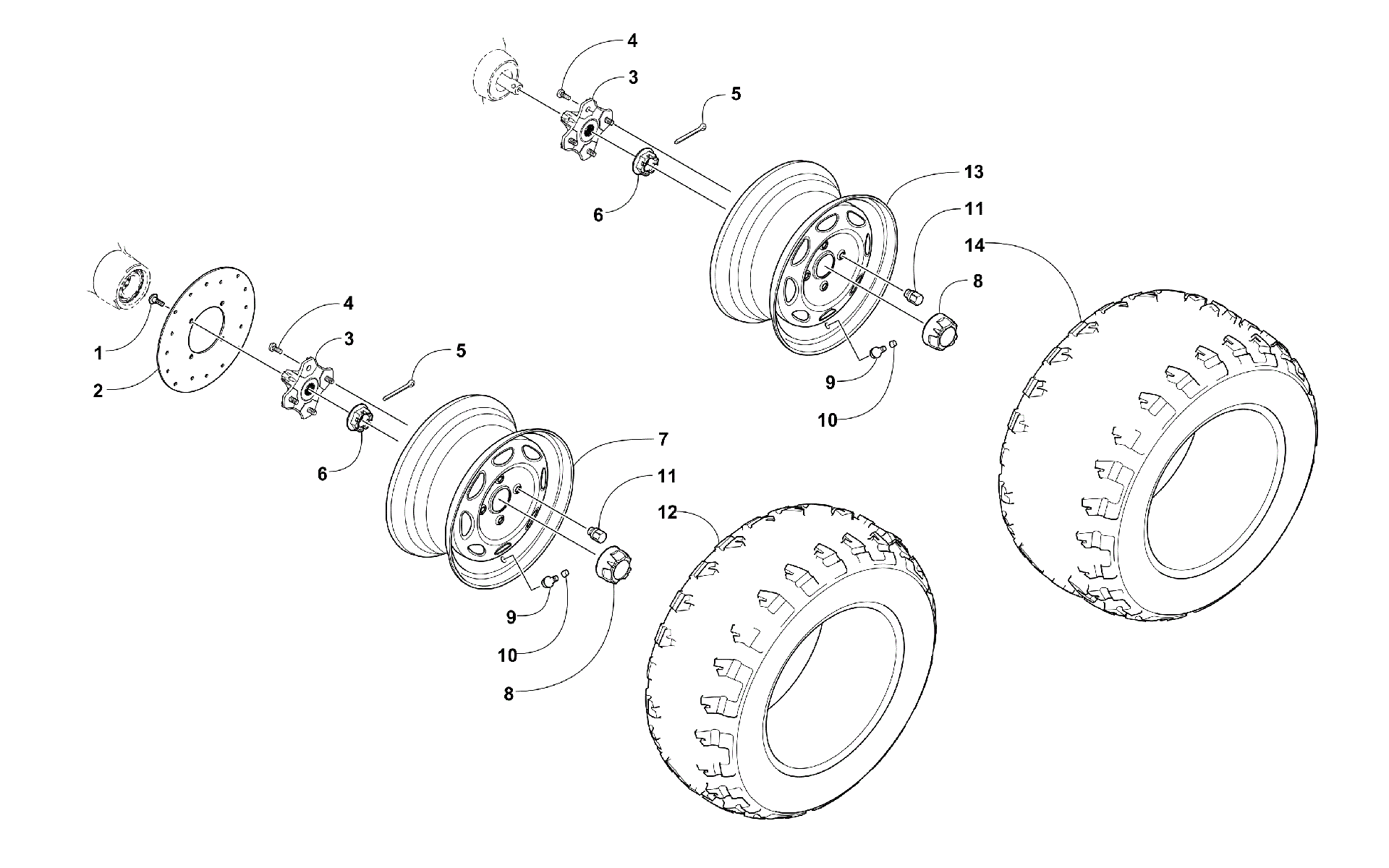 Колесо AND TIRE ASSEMBLY [100422]