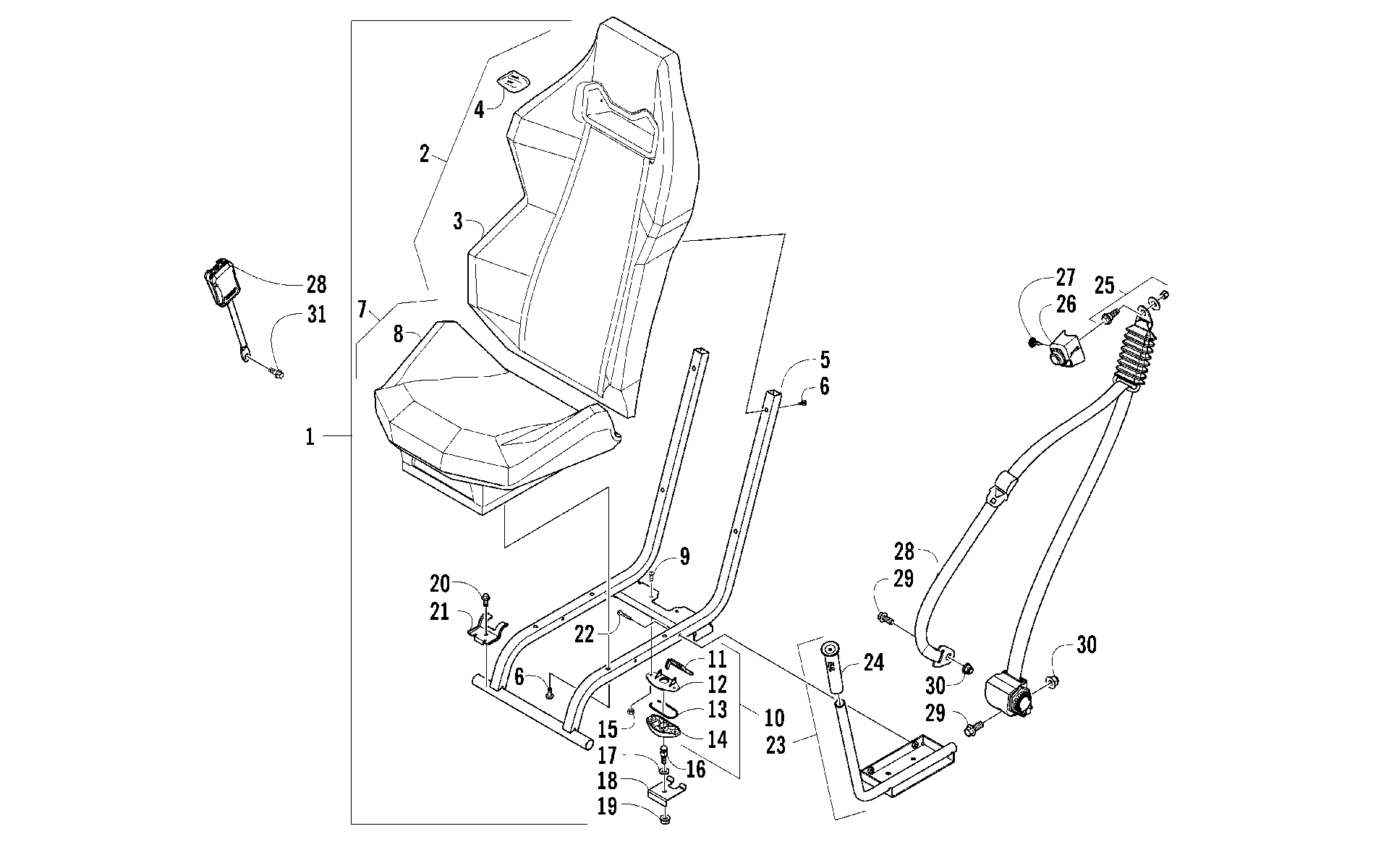 Передняя часть SEAT ASSEMBLY [100690]