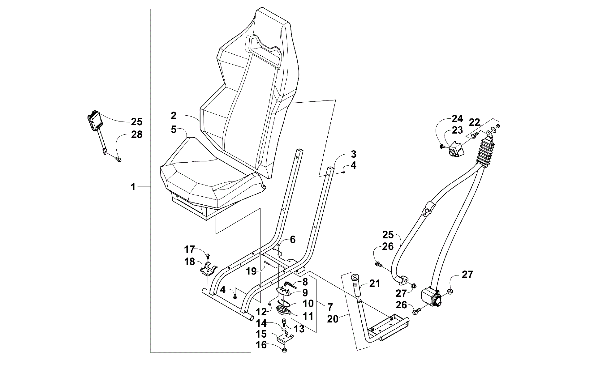 Передняя часть SEAT ASSEMBLY [100051]