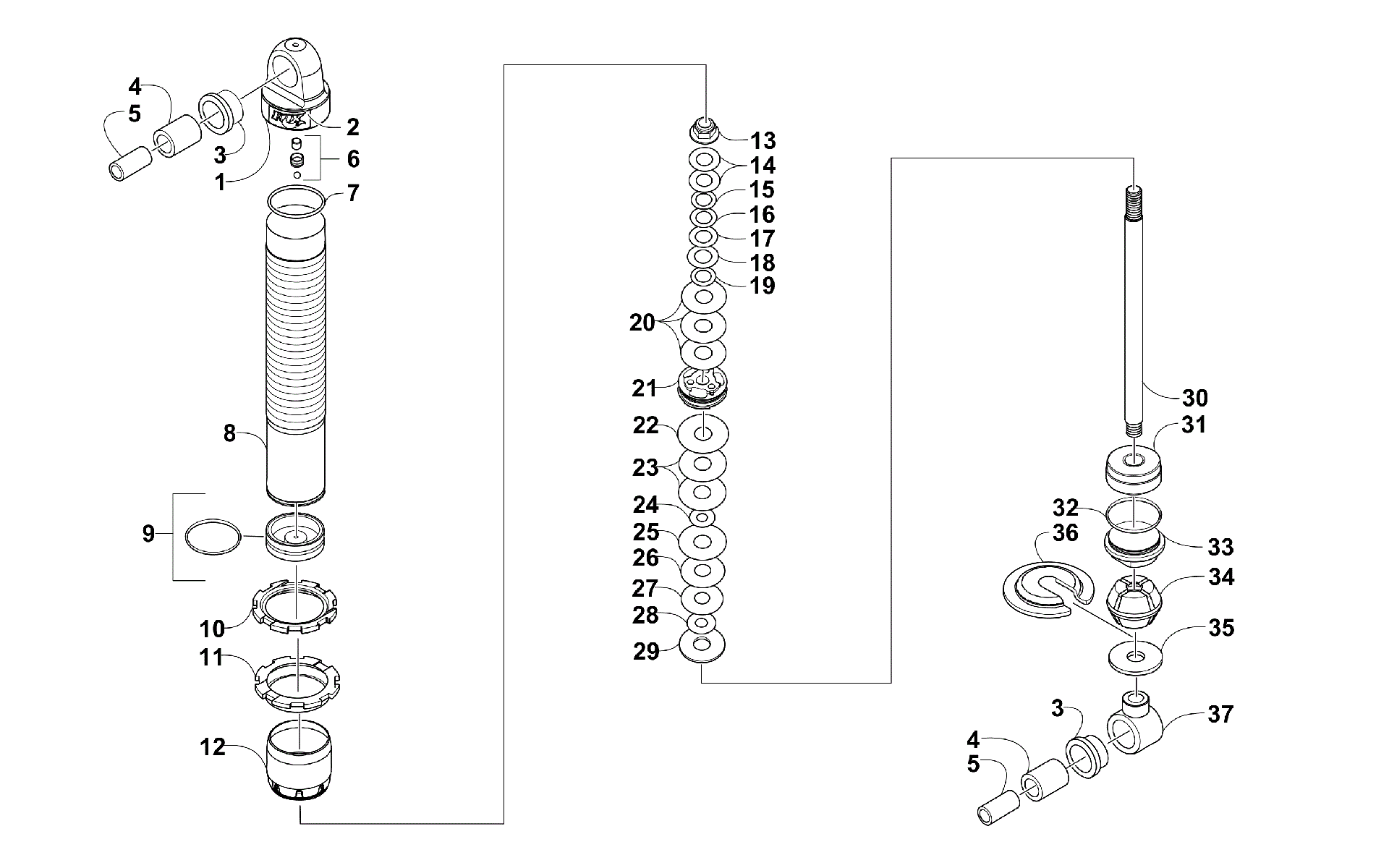 Задняя подвеска SHOCK ABSORBER ASSEMBLY [300013]
