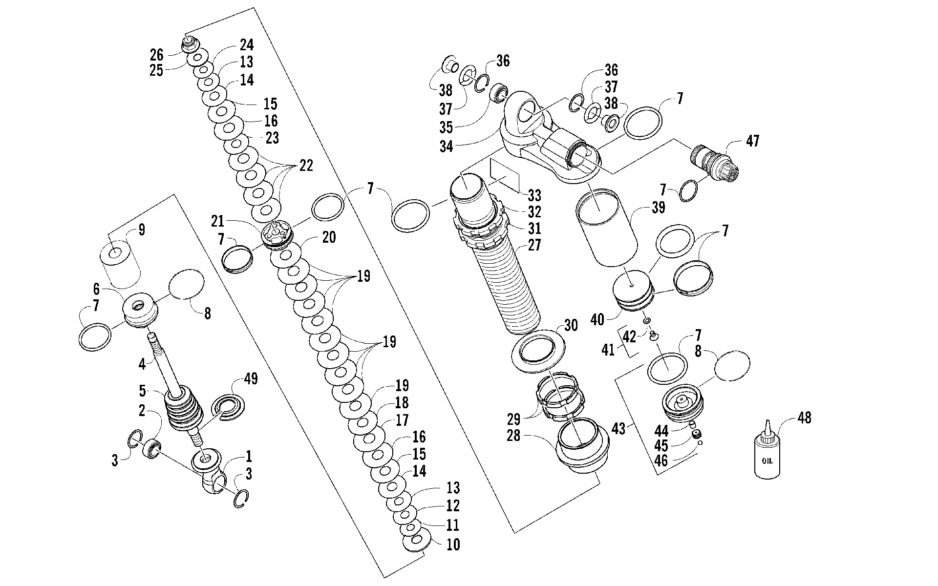 Задняя подвеска SHOCK ABSORBER [98598]