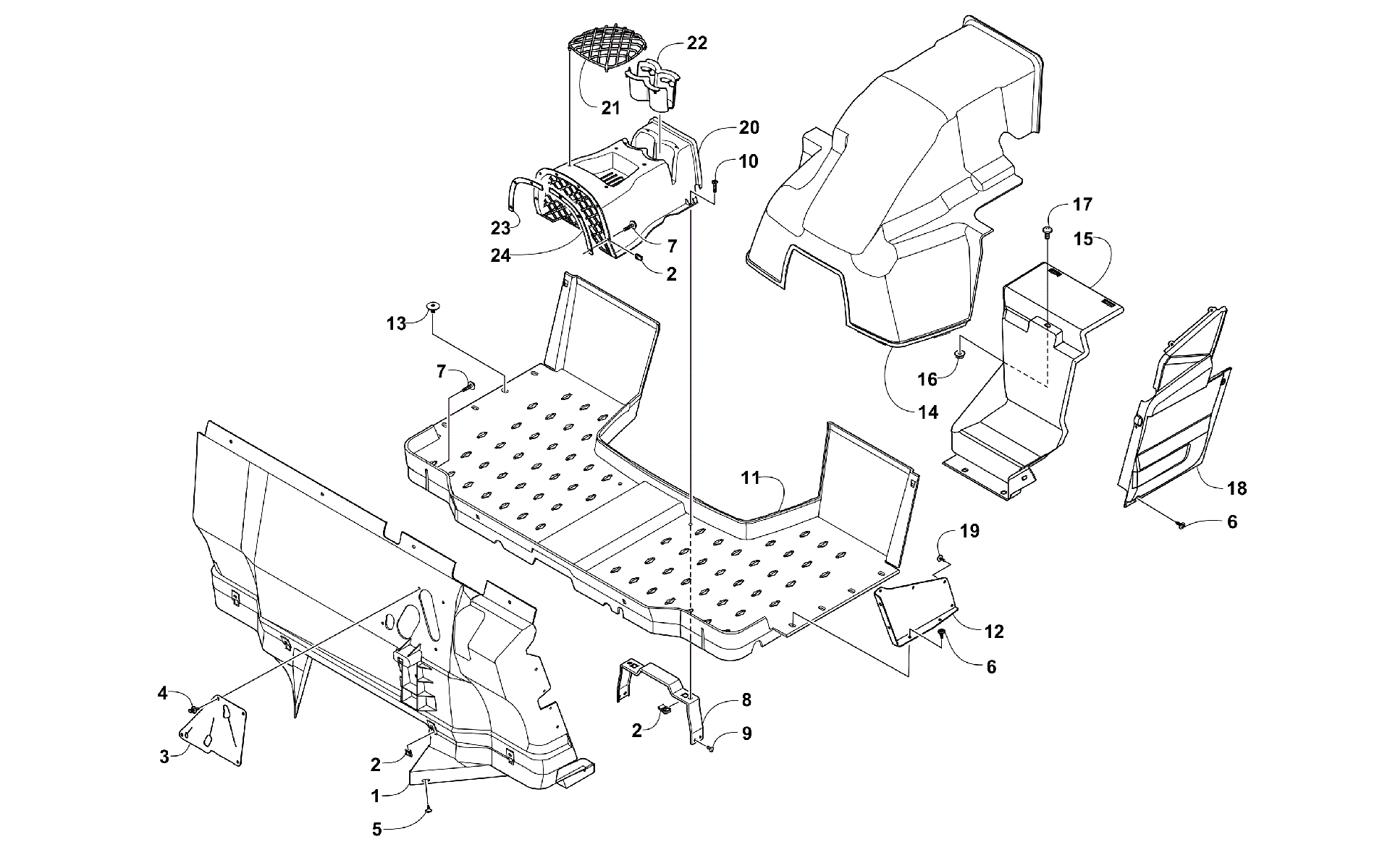Консоль AND FLOOR PANEL ASSEMBLY [301271]