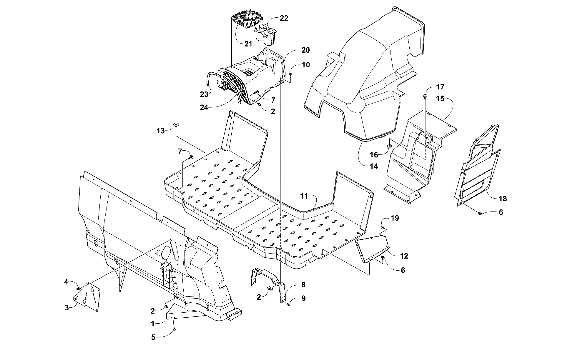 Консоль AND FLOOR PANEL ASSEMBLY [301303]