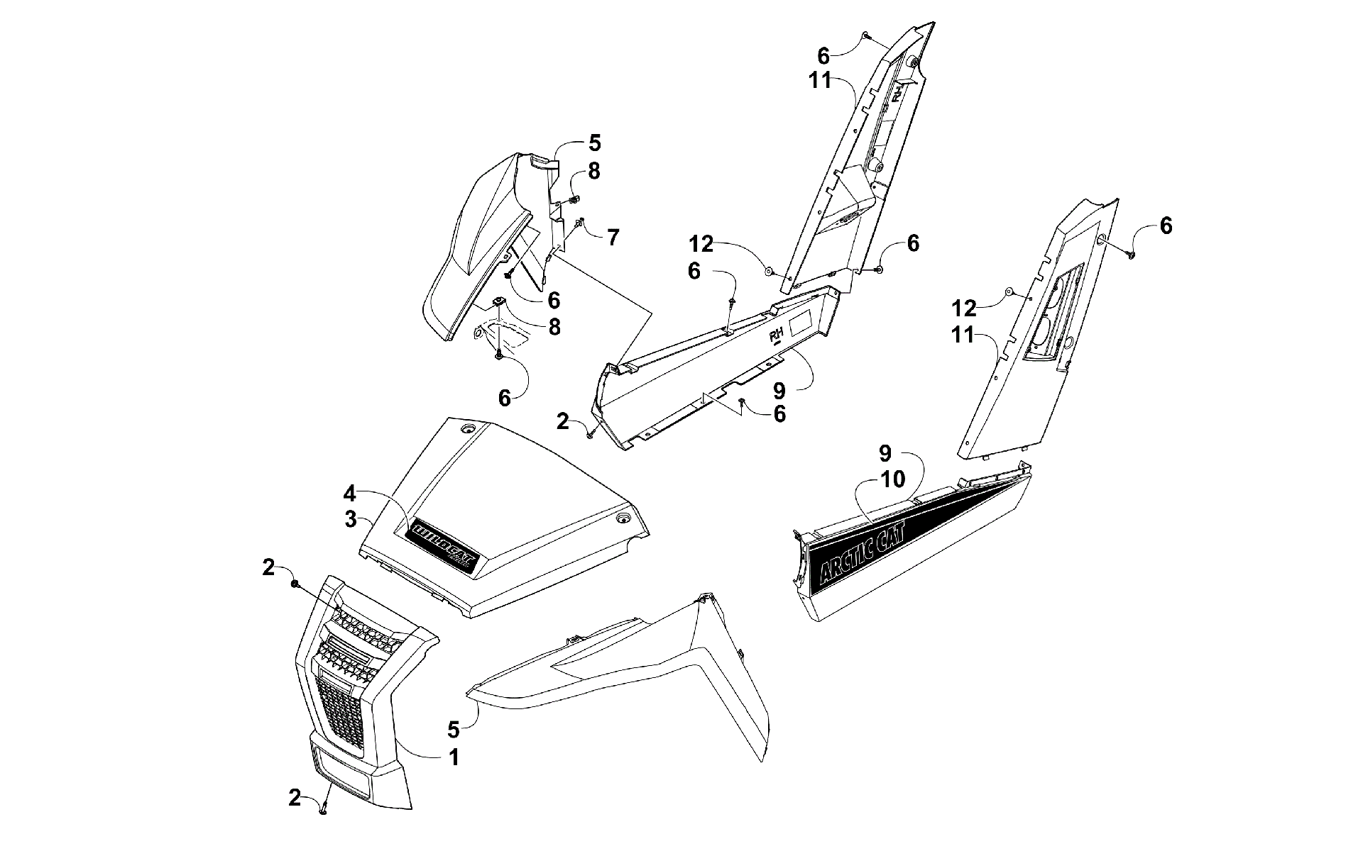 Передняя часть AND SIDE PANEL ASSEMBILES [300046]