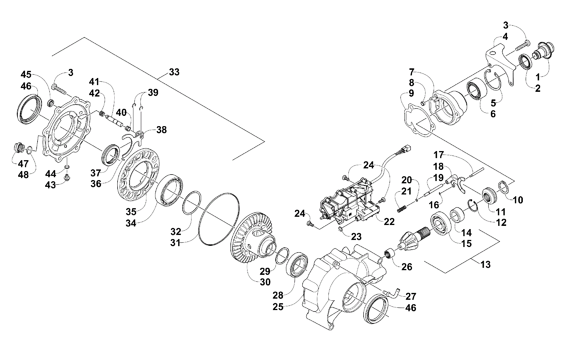 Передняя часть DRIVE GEARCASE ASSEMBLY [300726]