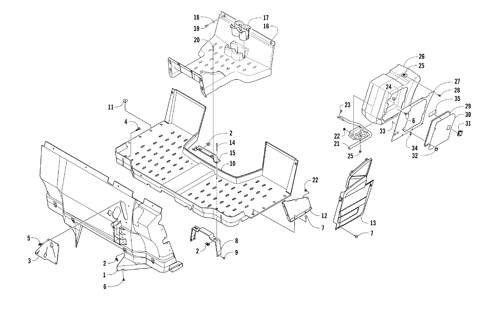 Консоль AND FLOOR PANEL ASSEMBLY [301692]