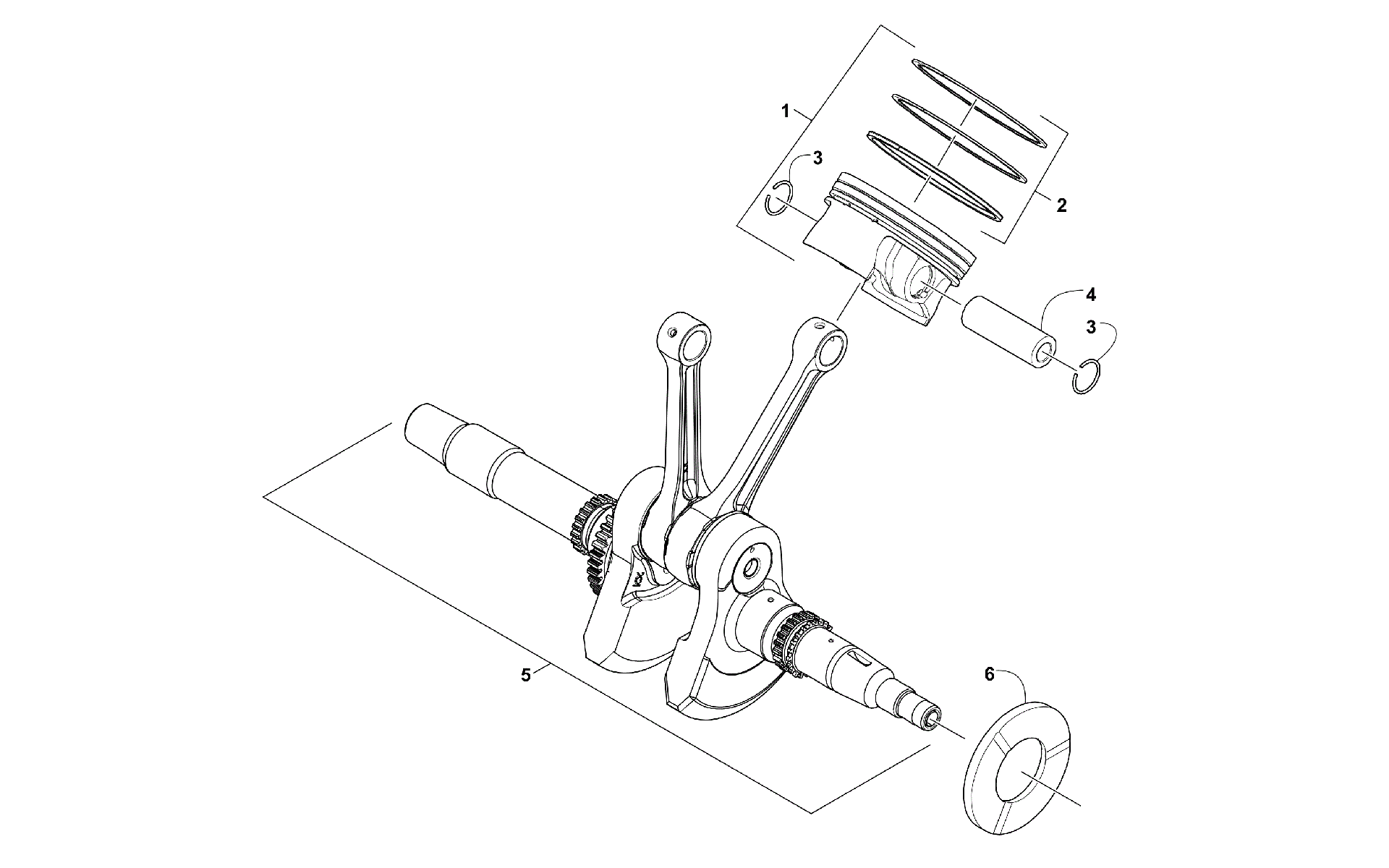 Коленчатый вал AND PISTON ASSEMBLY [301348]