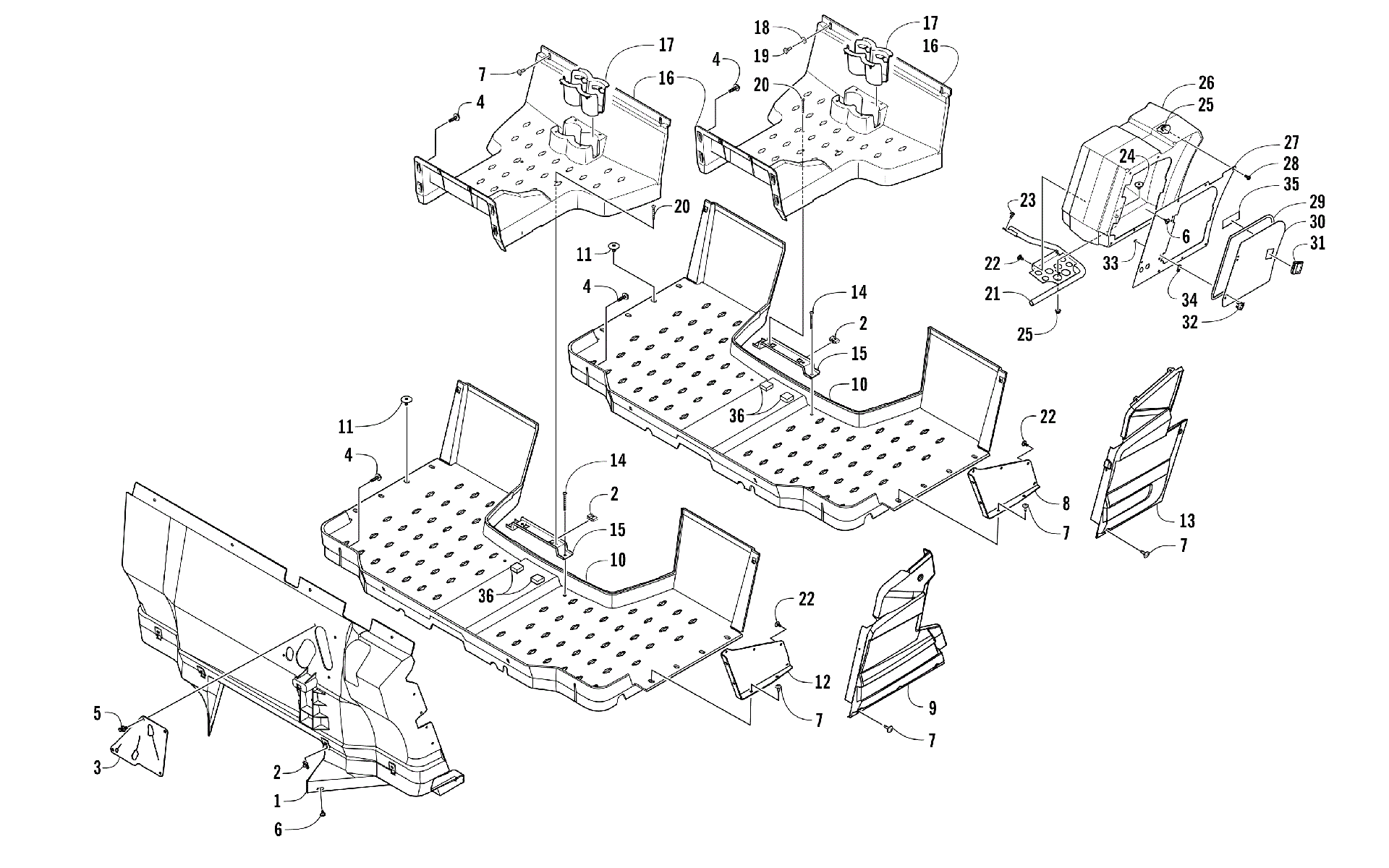 Консоль AND FLOOR PANEL ASSEMBLY [301527]